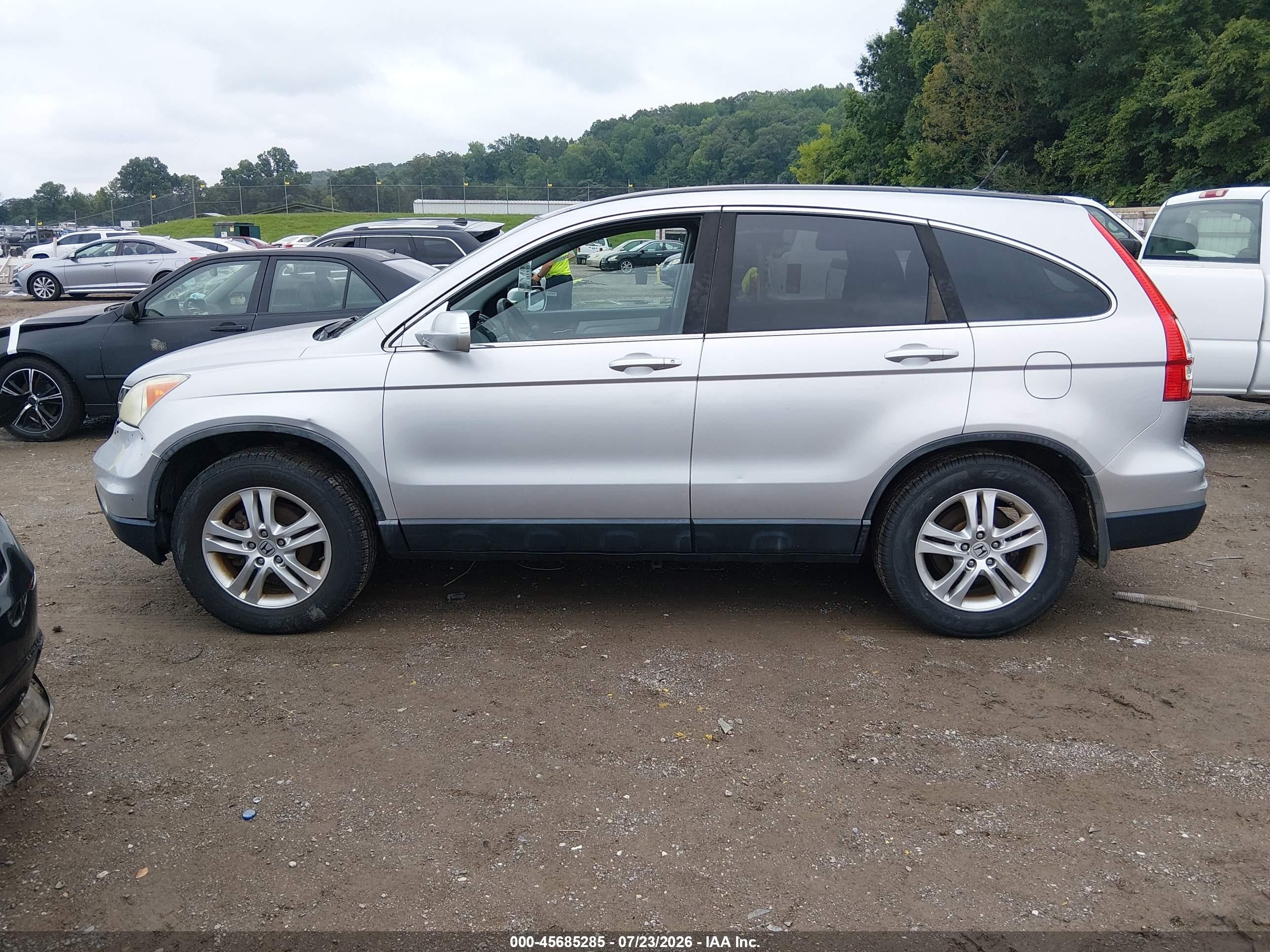 2011 Honda Cr-v Ex-l Silver vin: 5J6RE4H79BL104838