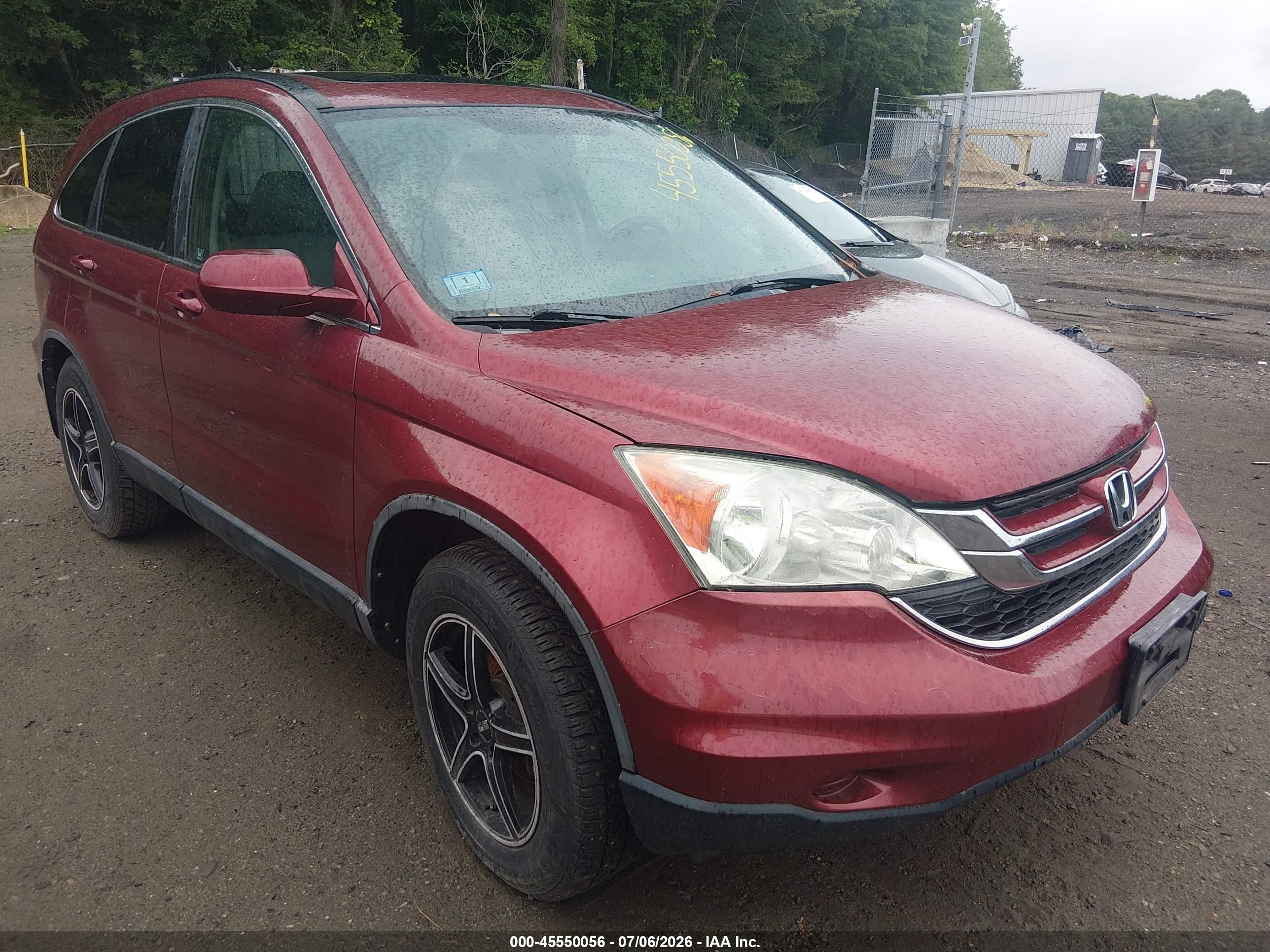2010 Honda Cr-v Ex-l Burgundy vin: 5J6RE4H7XAL058242