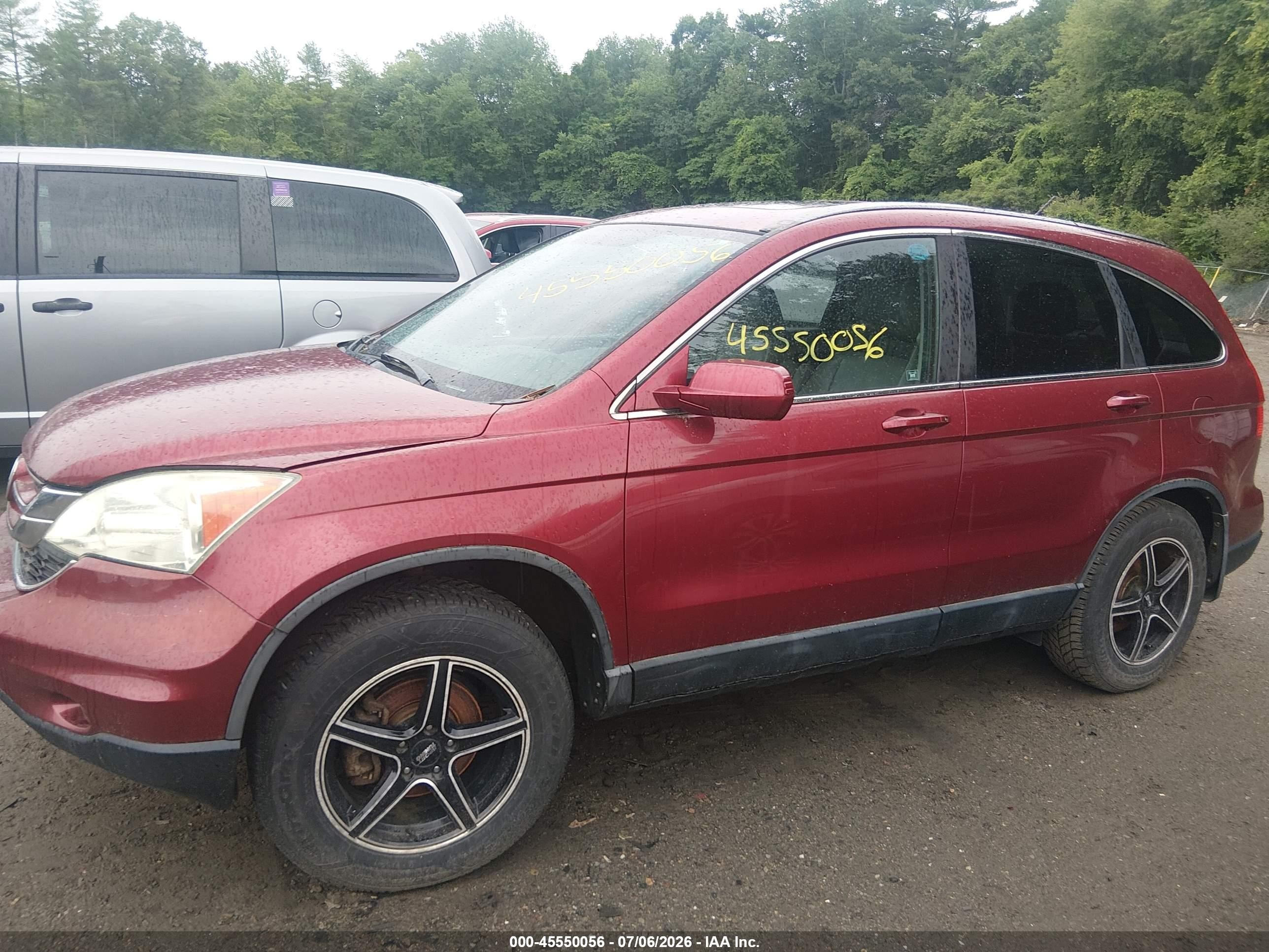 2010 Honda Cr-v Ex-l Burgundy vin: 5J6RE4H7XAL058242