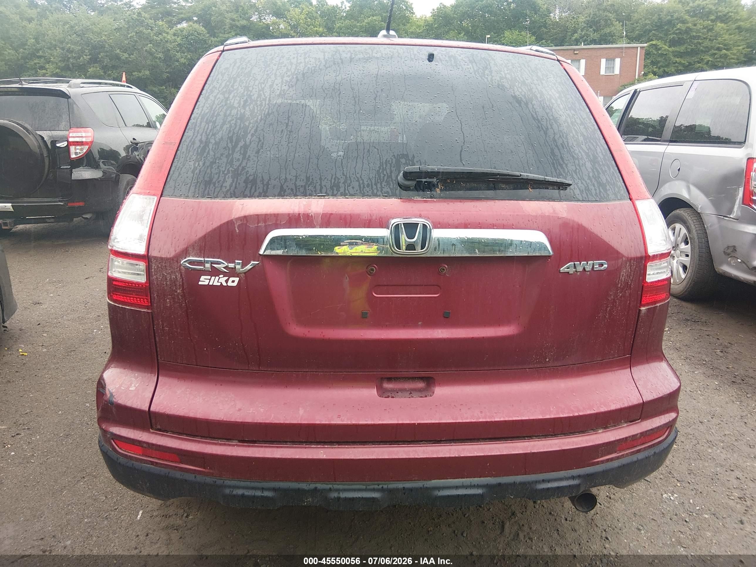 2010 Honda Cr-v Ex-l Burgundy vin: 5J6RE4H7XAL058242