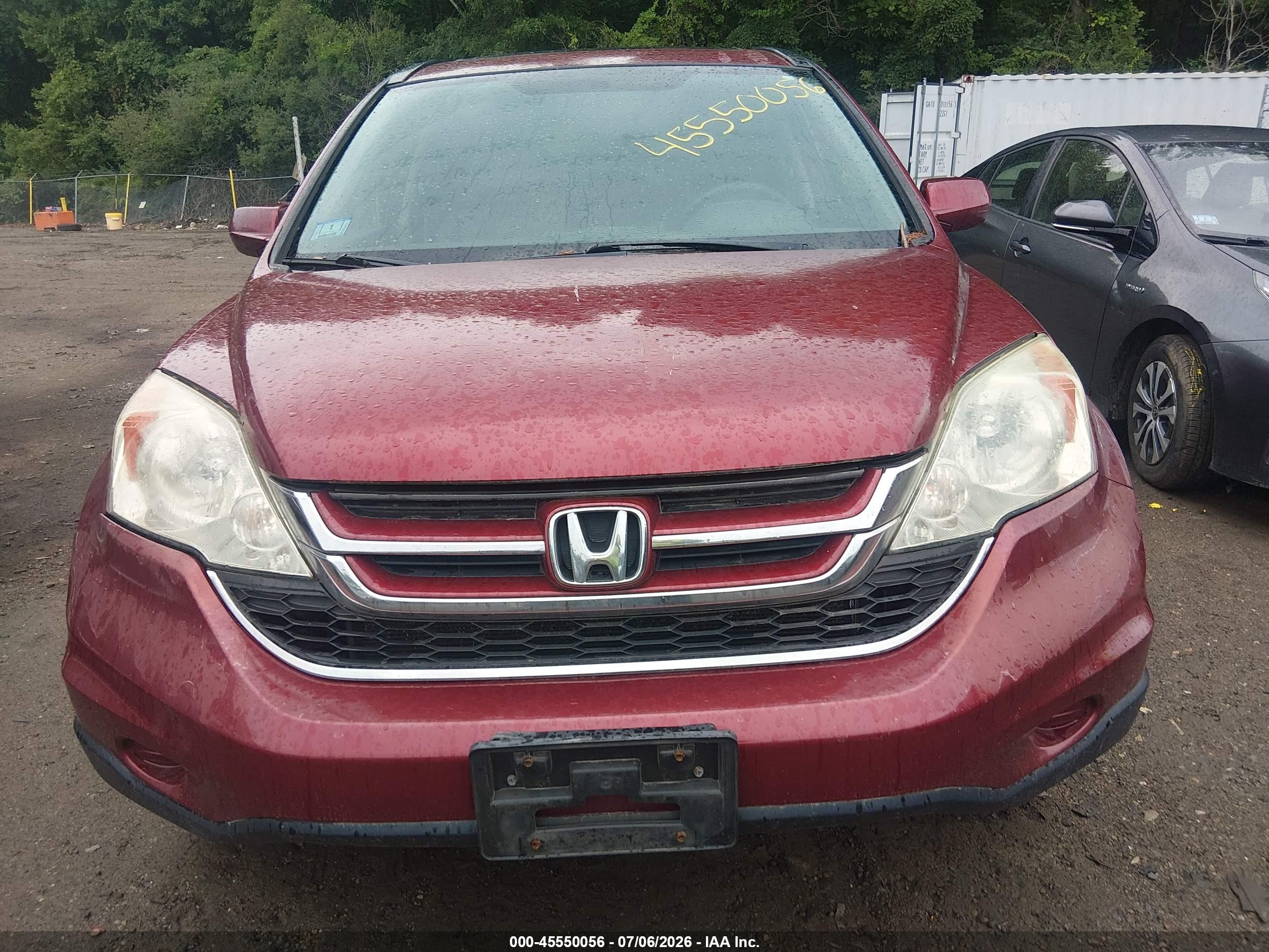 2010 Honda Cr-v Ex-l Burgundy vin: 5J6RE4H7XAL058242