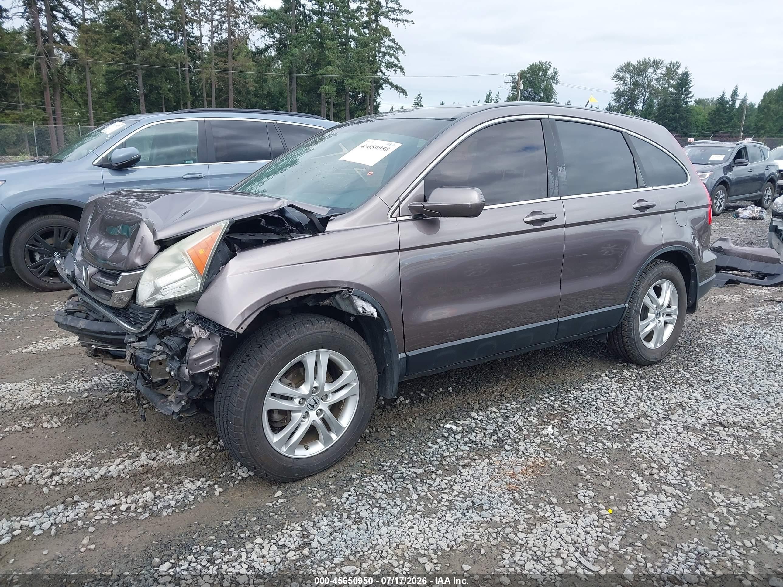 2010 Honda Cr-v Ex-l Pewter vin: 5J6RE4H7XAL086316