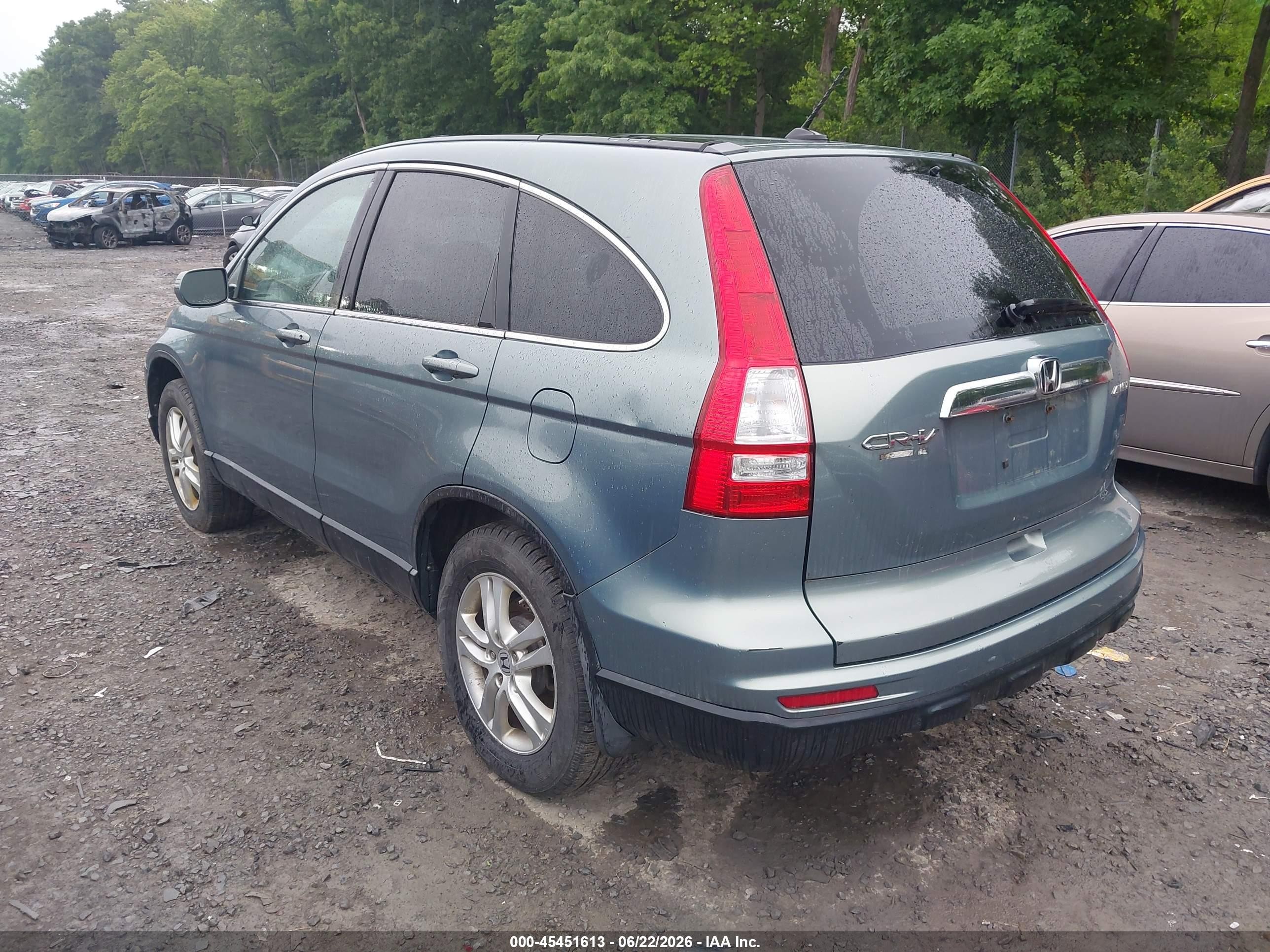 2010 Honda Cr-v Ex-l Teal vin: 5J6RE4H7XAL099597