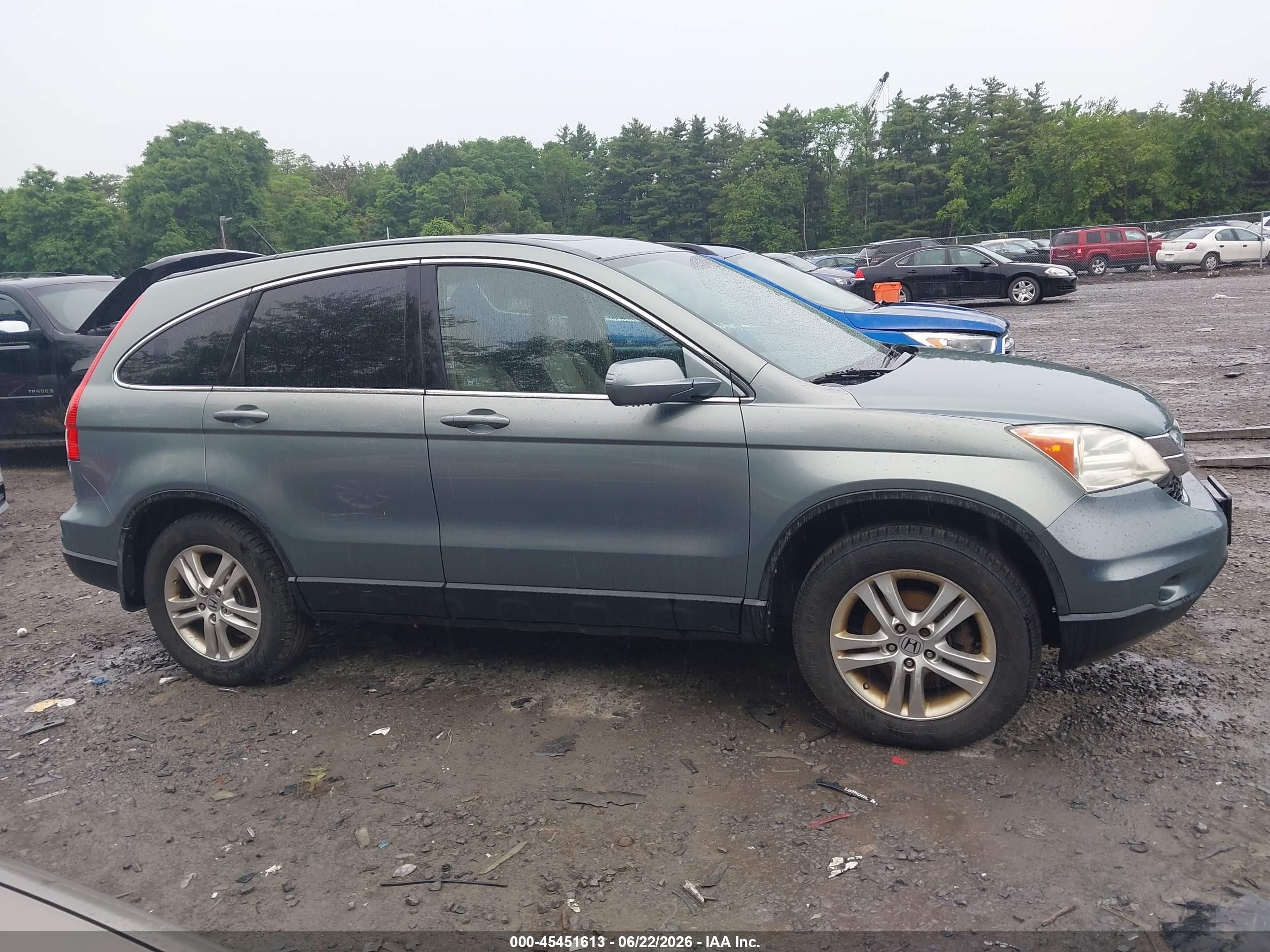 2010 Honda Cr-v Ex-l Teal vin: 5J6RE4H7XAL099597