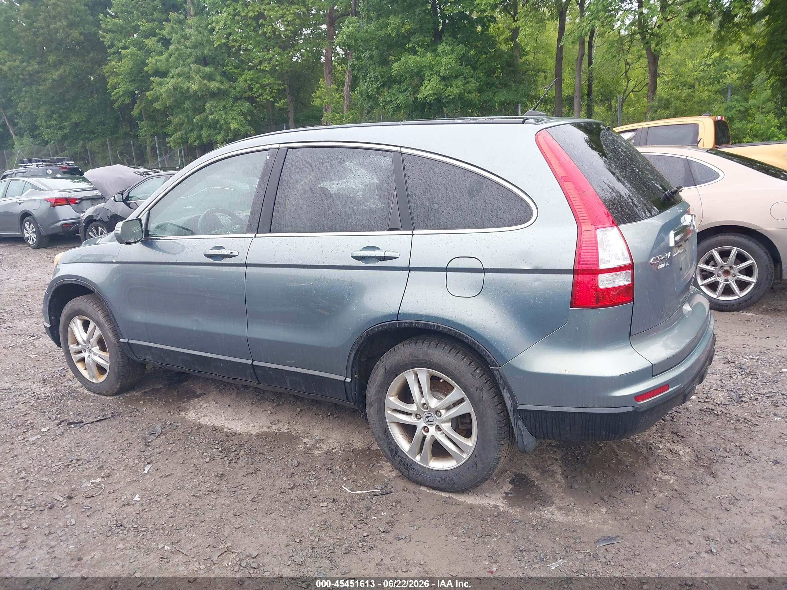 2010 Honda Cr-v Ex-l Teal vin: 5J6RE4H7XAL099597