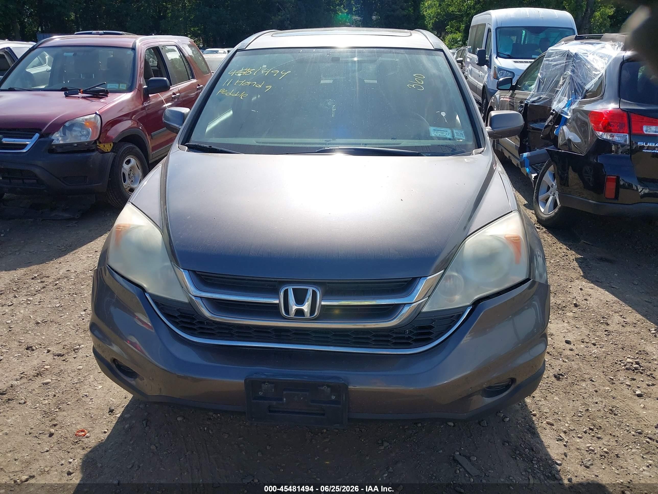 2011 Honda Cr-v Ex-l Gray vin: 5J6RE4H7XBL023914