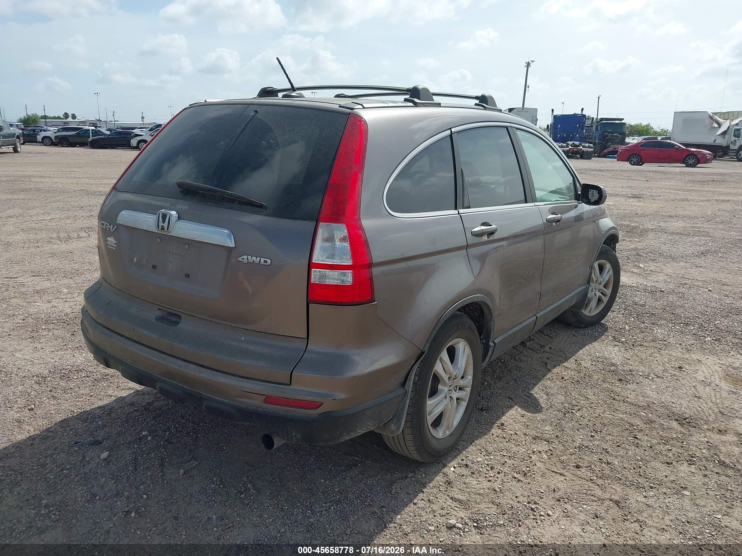 2011 Honda Cr-v Ex-l Brown vin: 5J6RE4H7XBL026103