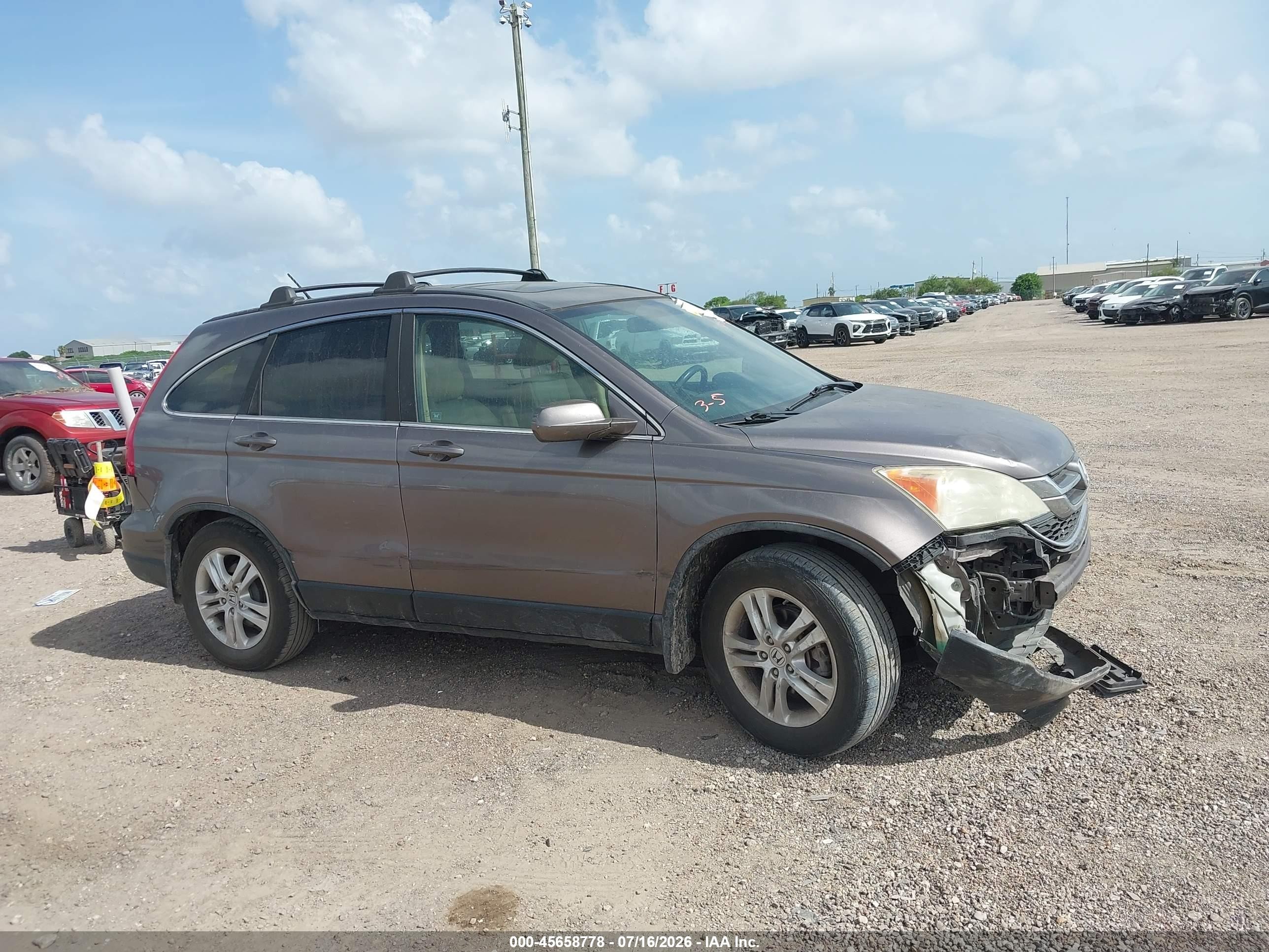 2011 Honda Cr-v Ex-l Brown vin: 5J6RE4H7XBL026103