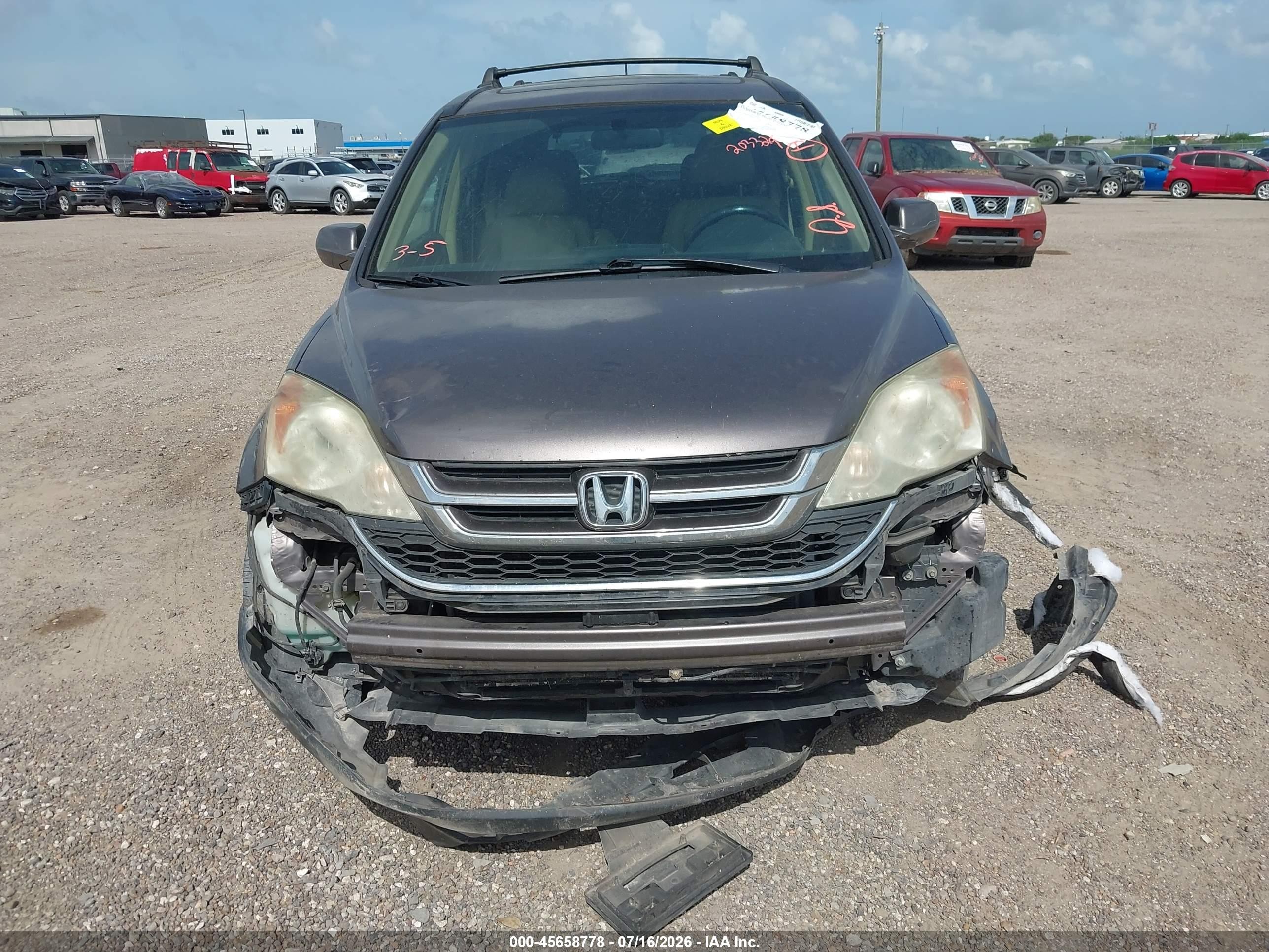 2011 Honda Cr-v Ex-l Brown vin: 5J6RE4H7XBL026103