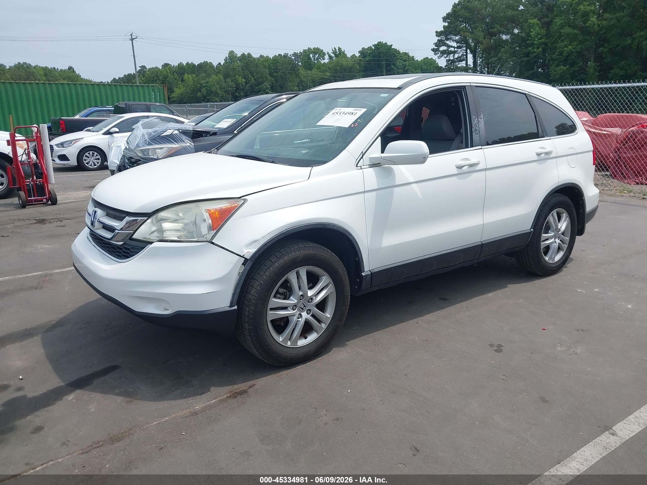 2011 Honda Cr-v Ex-l White vin: 5J6RE4H7XBL030216