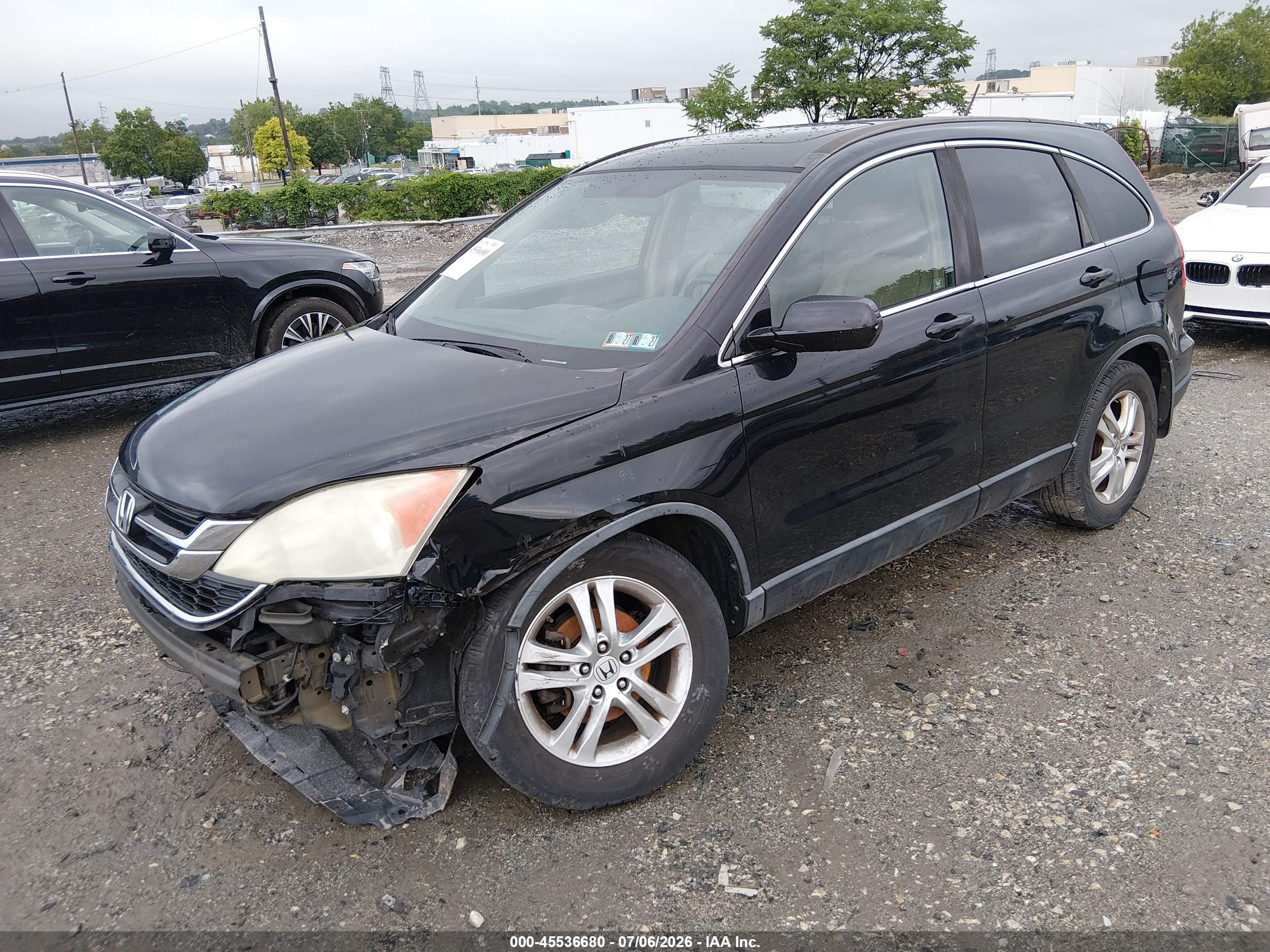2011 Honda Cr-v Ex-l Black vin: 5J6RE4H7XBL048778