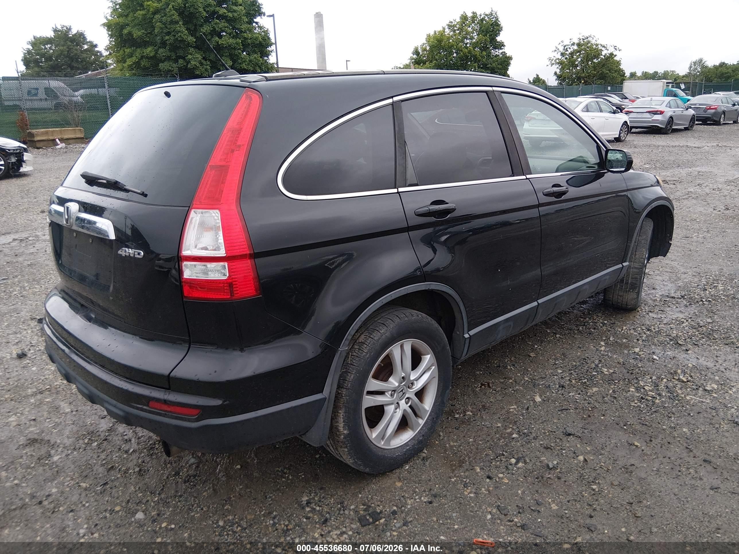 2011 Honda Cr-v Ex-l Black vin: 5J6RE4H7XBL048778