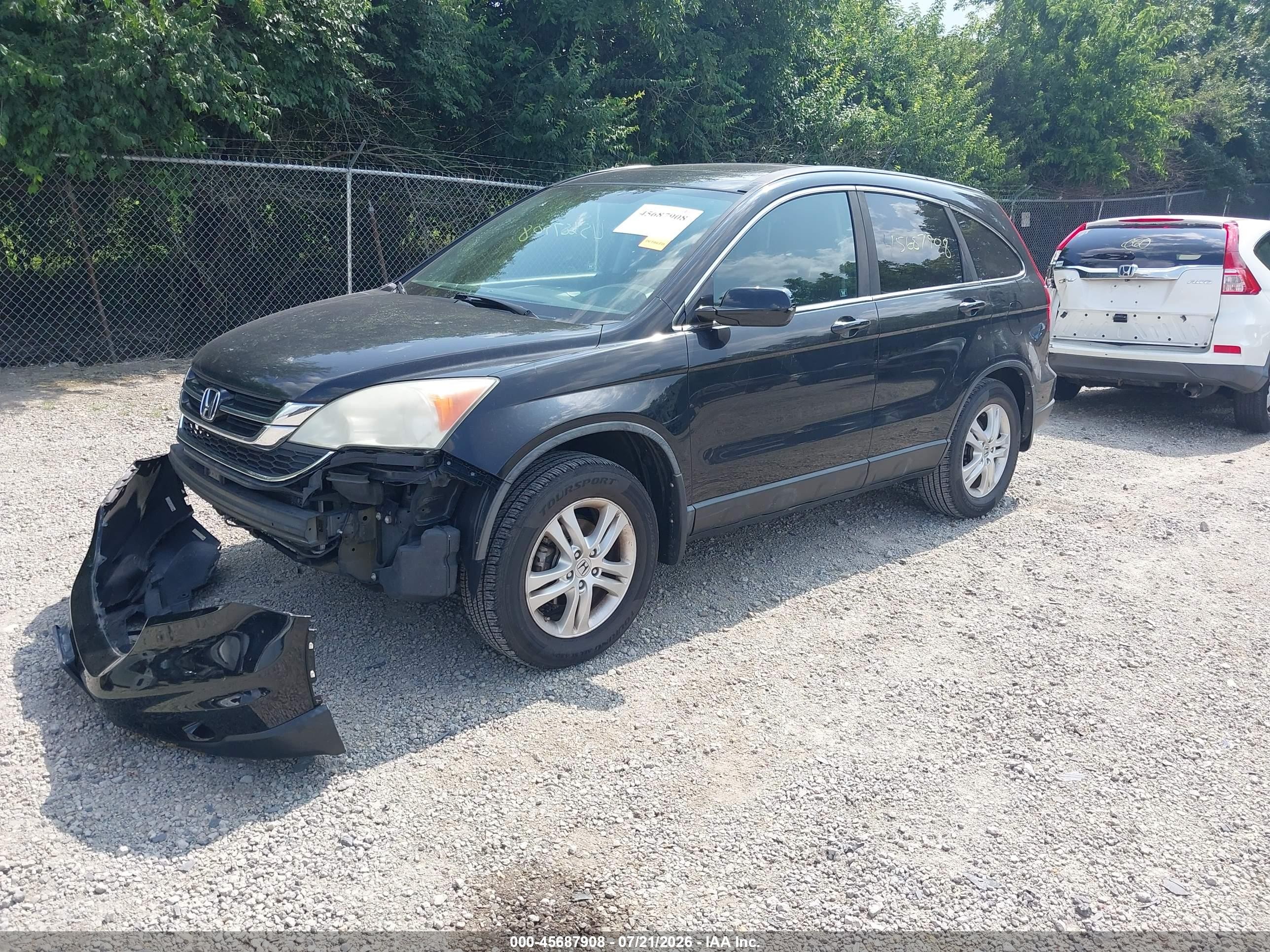 2011 Honda Cr-v Ex-l Black vin: 5J6RE4H7XBL097737