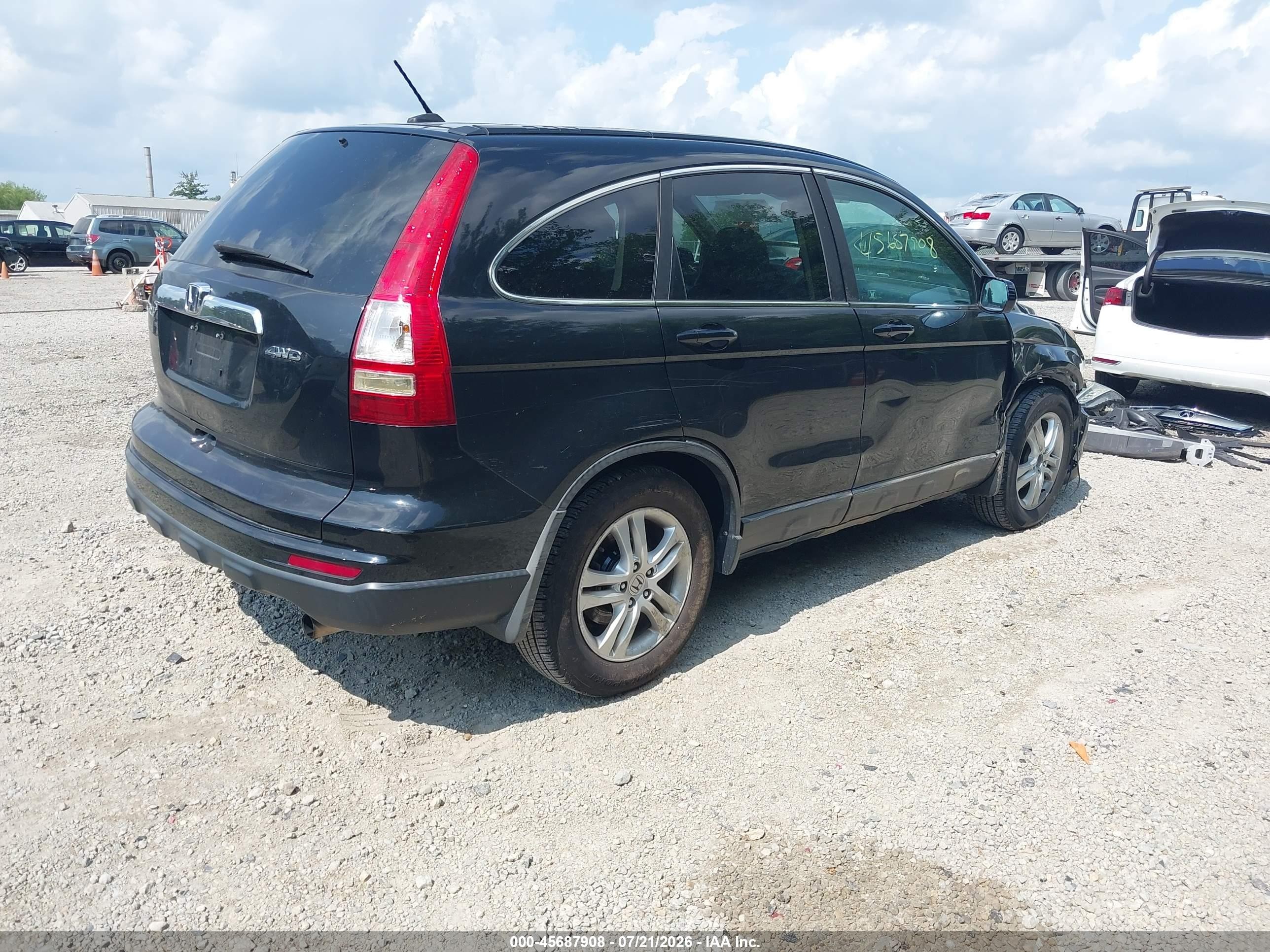 2011 Honda Cr-v Ex-l Black vin: 5J6RE4H7XBL097737