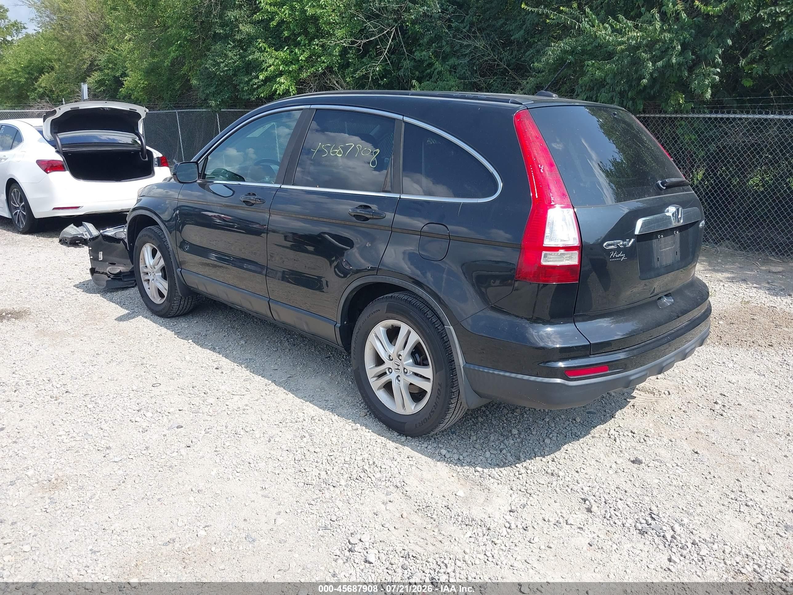 2011 Honda Cr-v Ex-l Black vin: 5J6RE4H7XBL097737