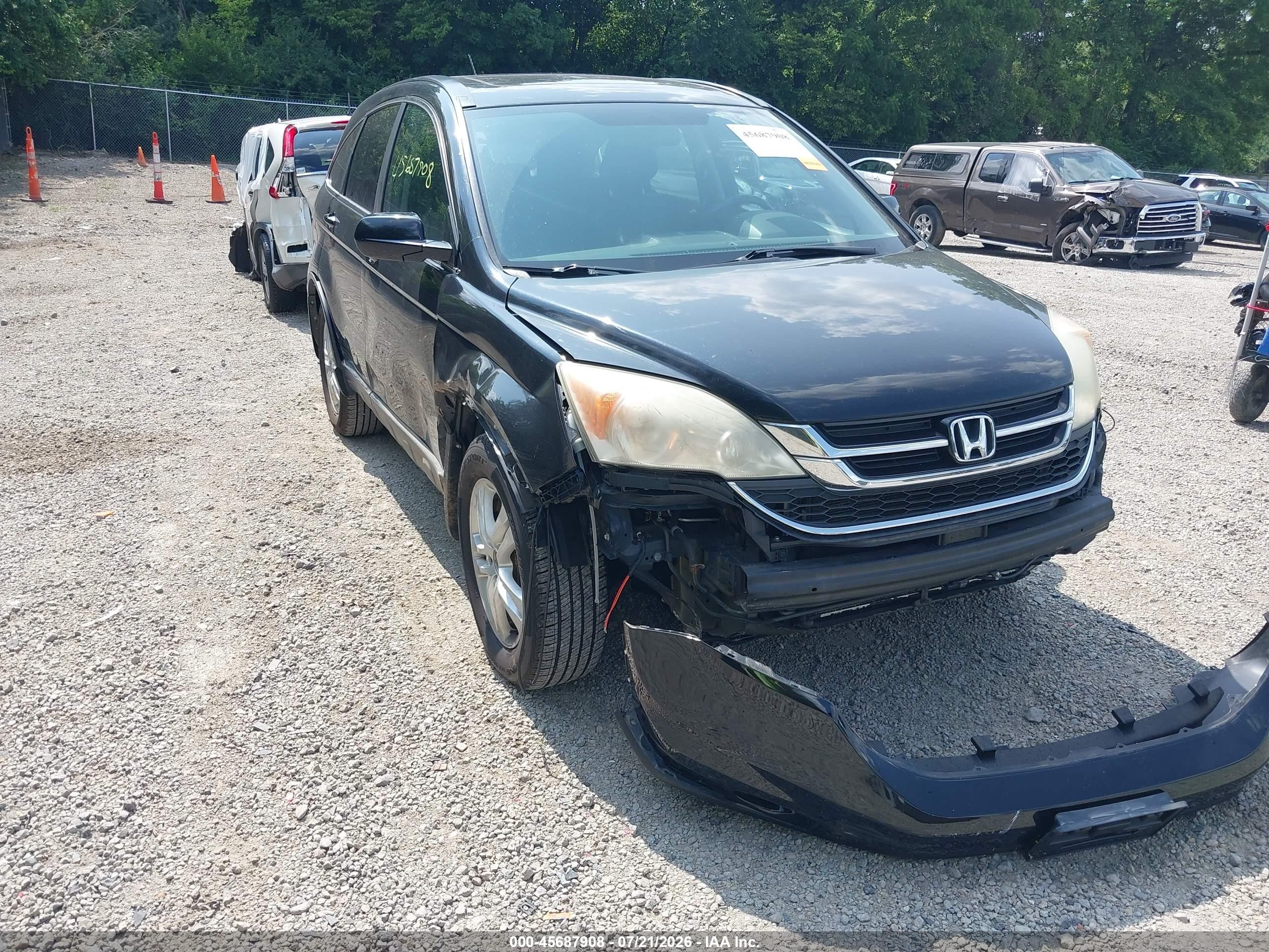 2011 Honda Cr-v Ex-l Black vin: 5J6RE4H7XBL097737