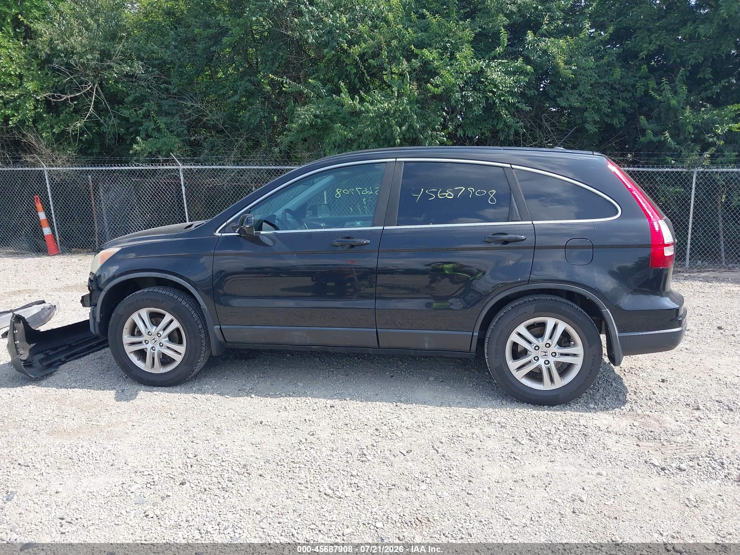 2011 Honda Cr-v Ex-l Black vin: 5J6RE4H7XBL097737