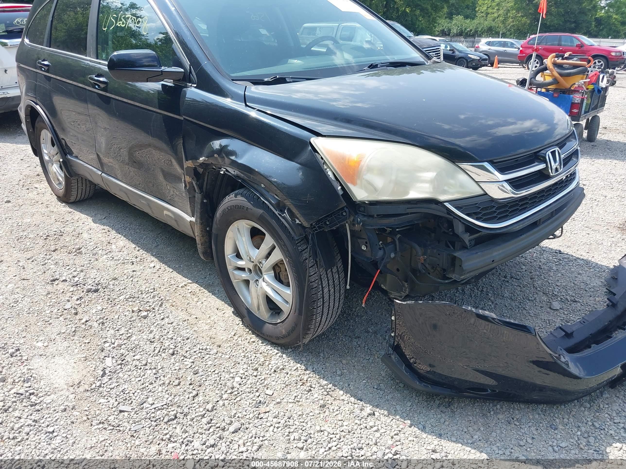 2011 Honda Cr-v Ex-l Black vin: 5J6RE4H7XBL097737