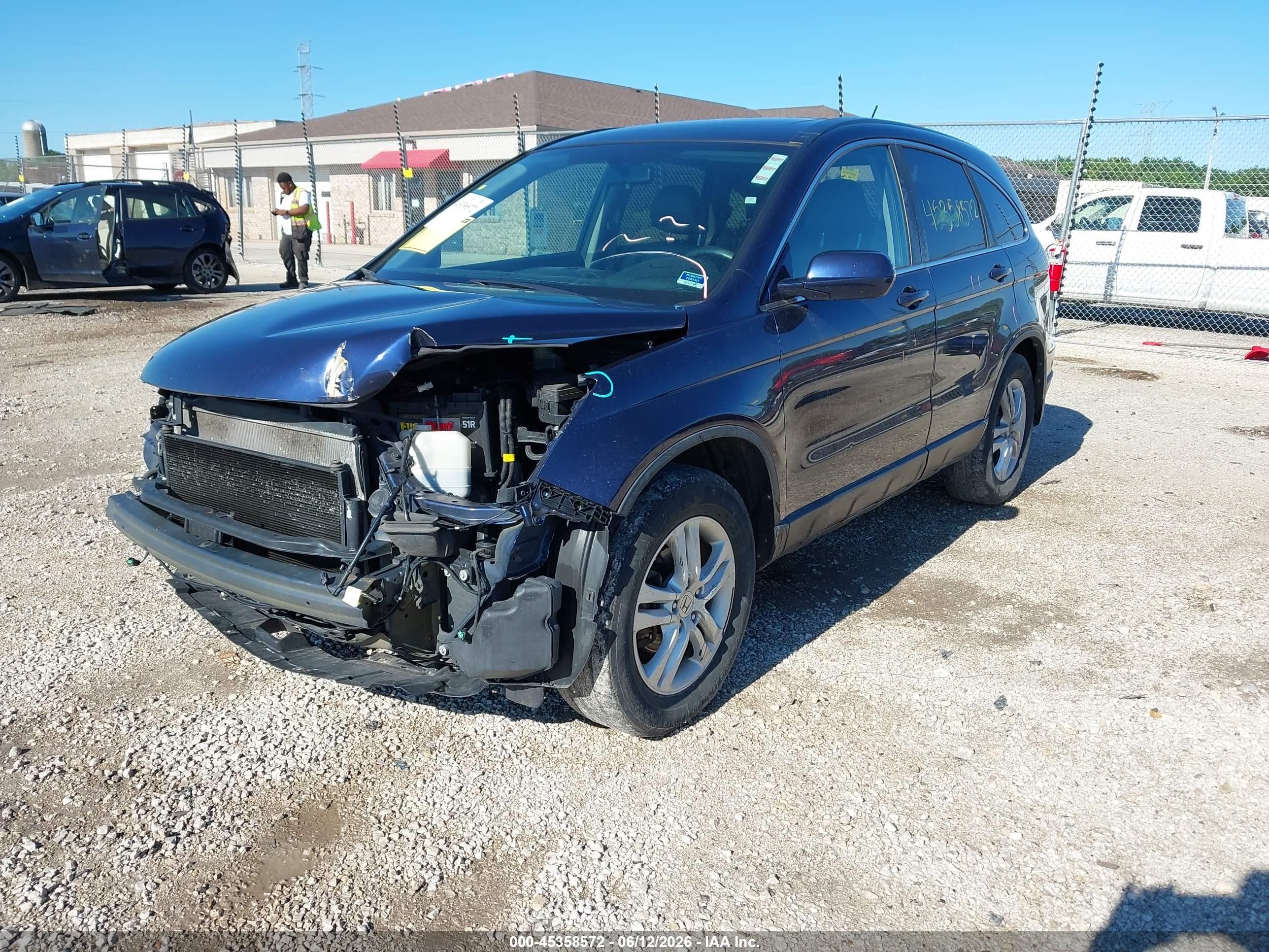 2011 Honda Cr-v Ex-l Blue vin: 5J6RE4H7XBL100412