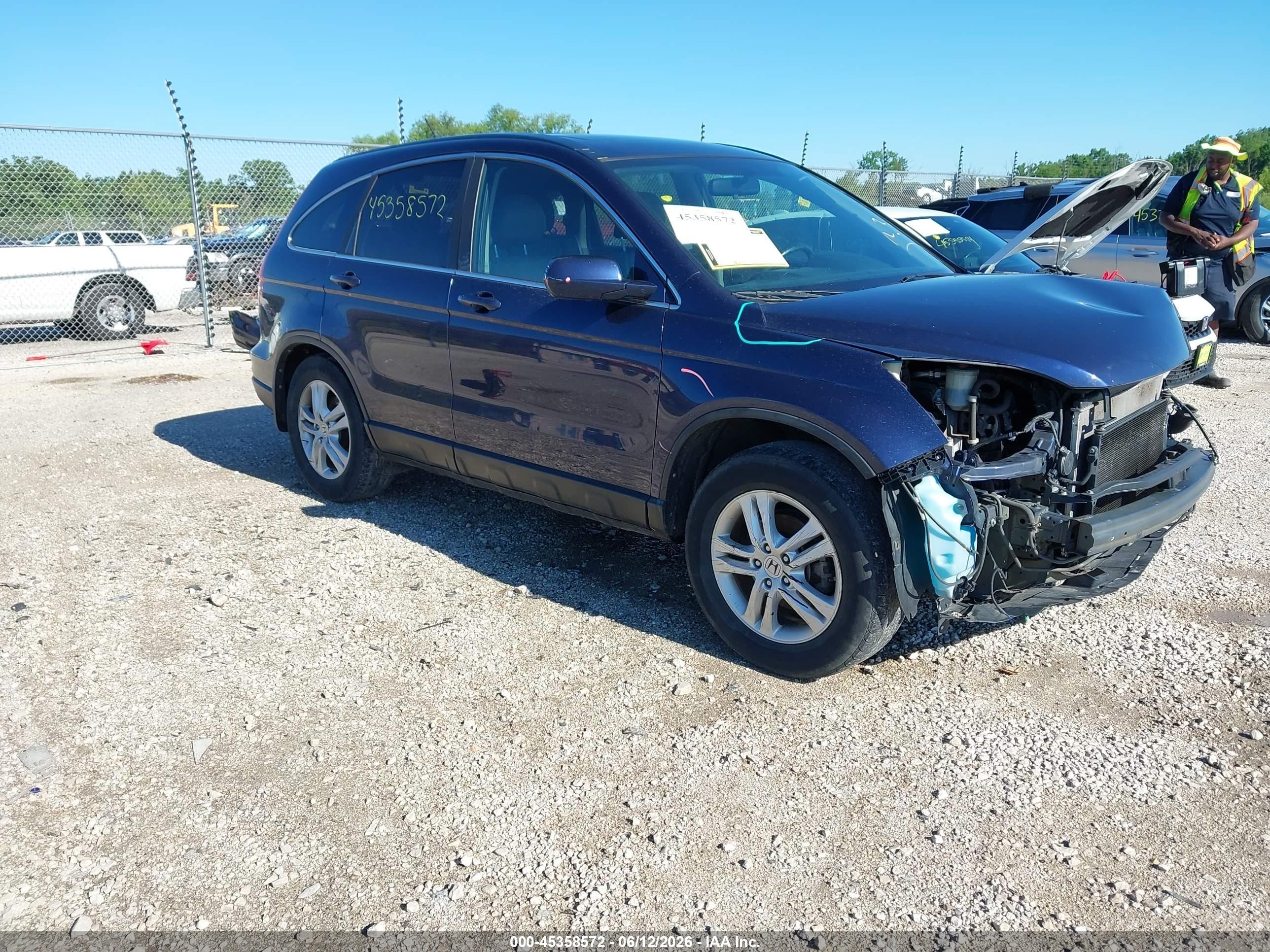 2011 Honda Cr-v Ex-l Blue vin: 5J6RE4H7XBL100412