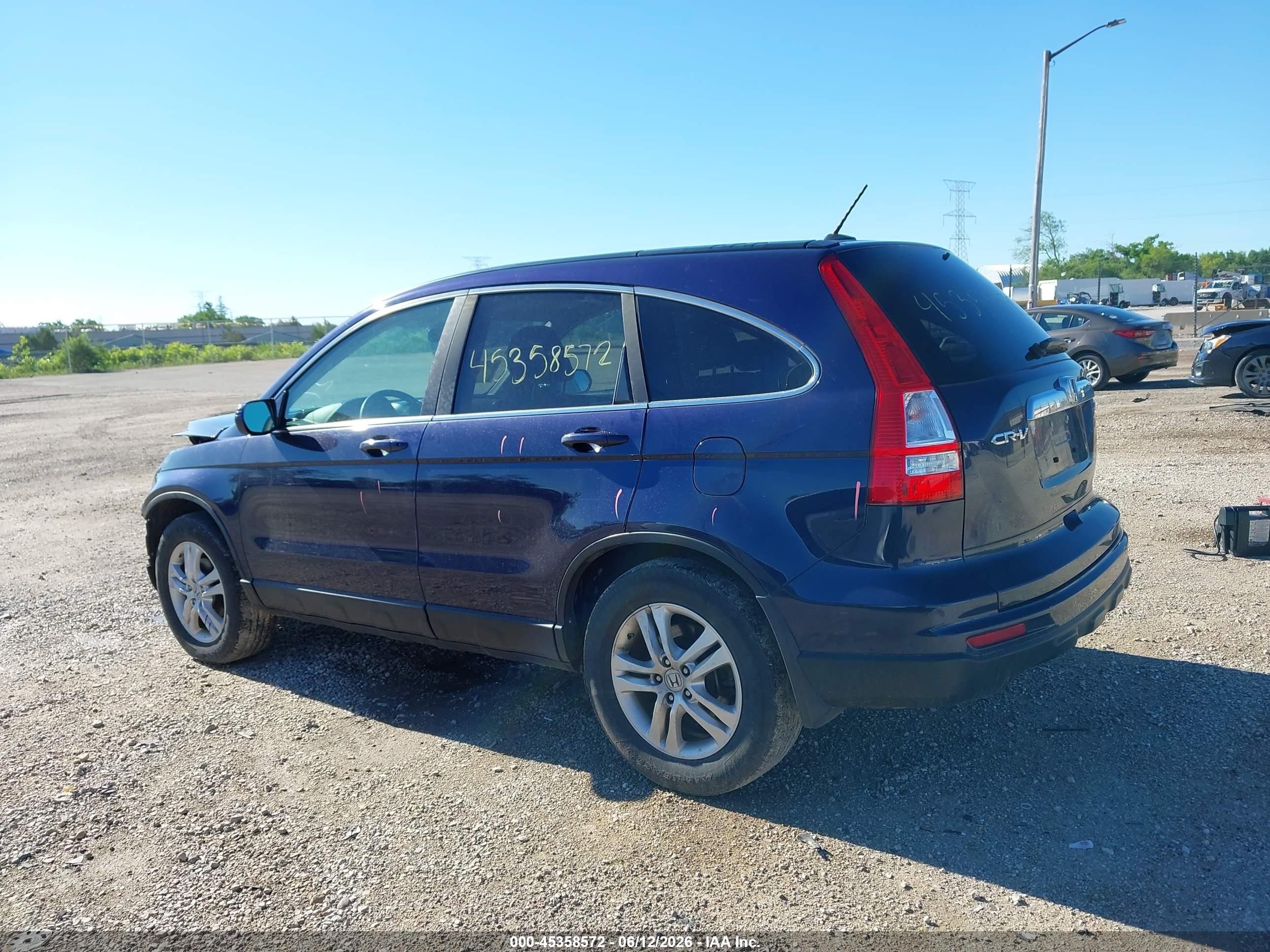 2011 Honda Cr-v Ex-l Blue vin: 5J6RE4H7XBL100412