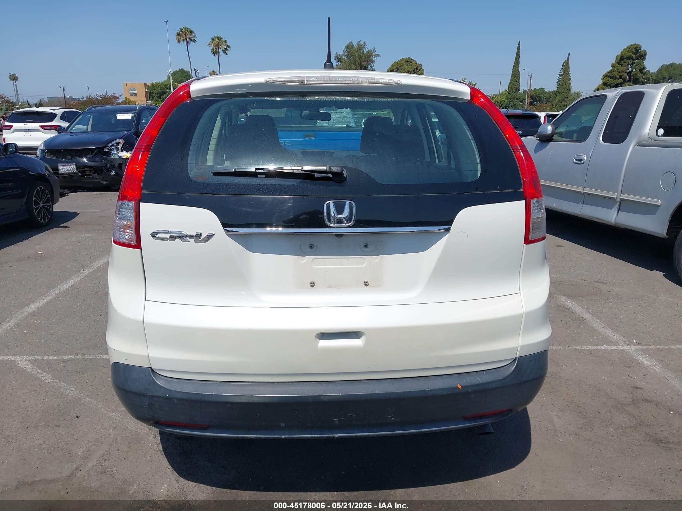 2013 Honda Cr-v Lx White vin: 5J6RM3H30DL005709