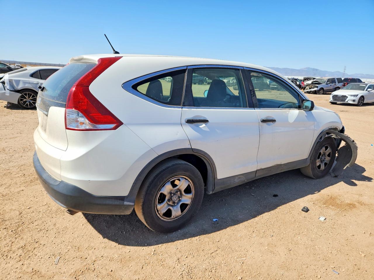 2013 Honda Cr-v Lx White vin: 5J6RM3H30DL025684