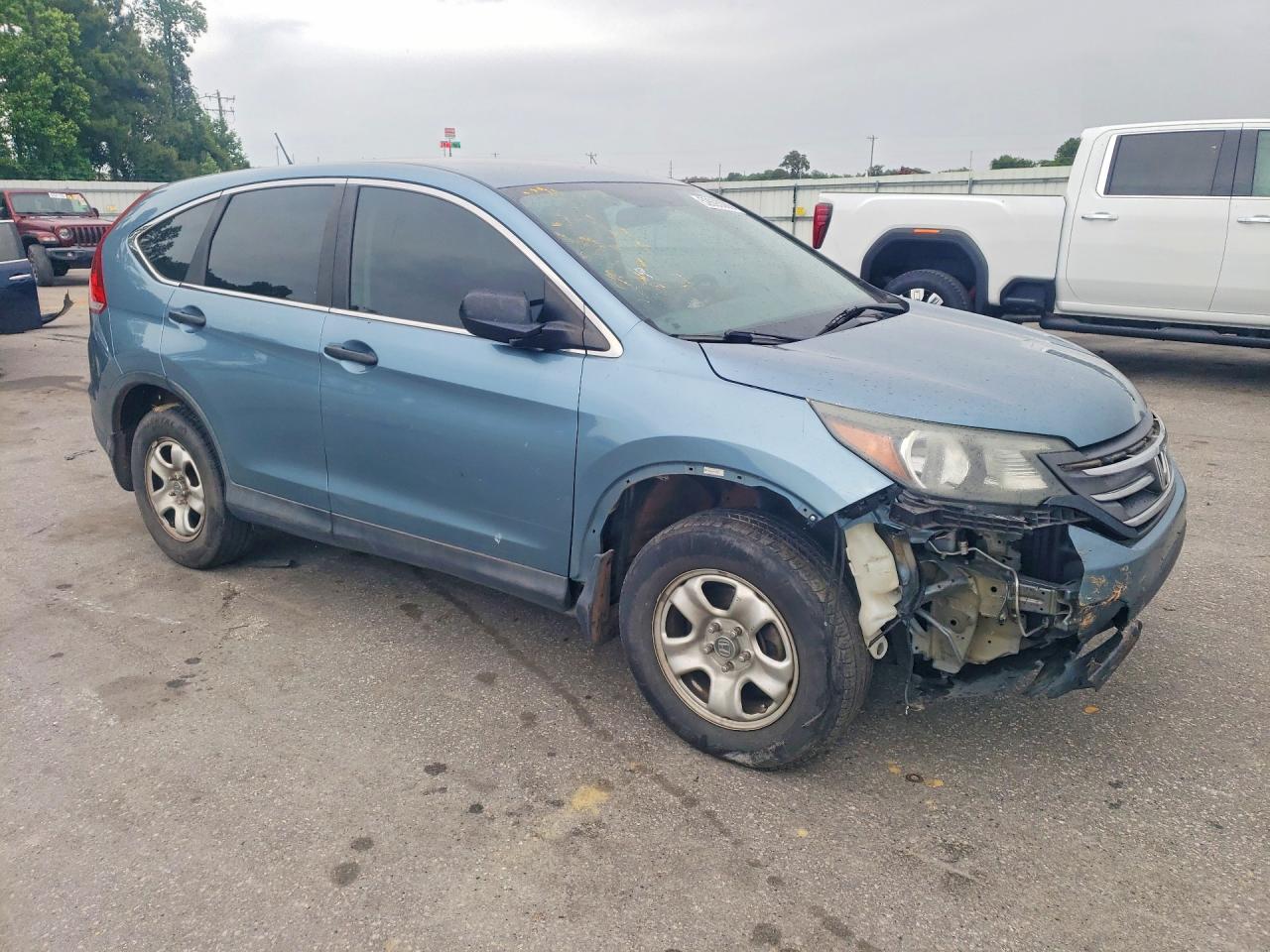 2013 Honda Cr-v Lx Blue vin: 5J6RM3H30DL027497