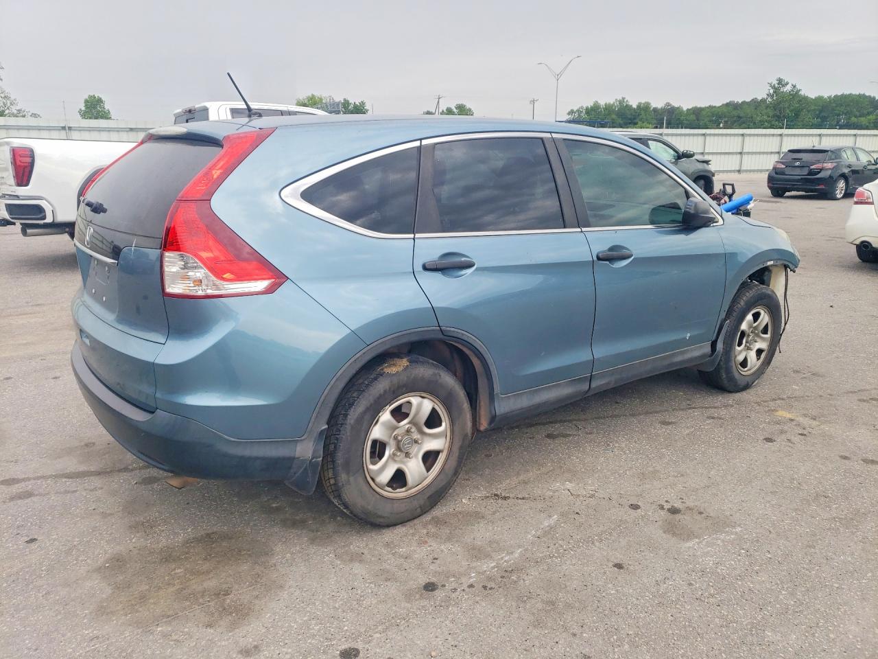 2013 Honda Cr-v Lx Blue vin: 5J6RM3H30DL027497