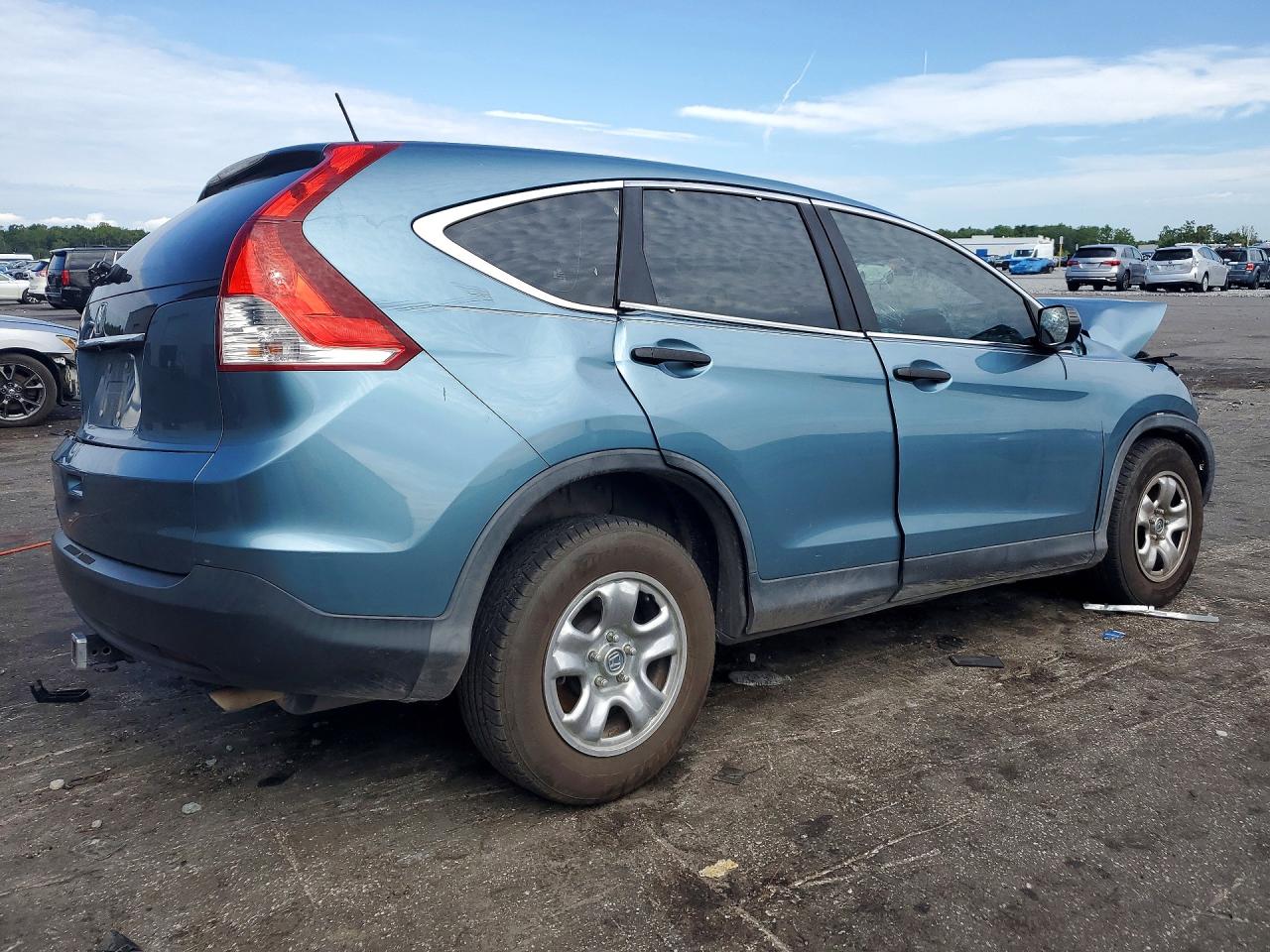 2013 Honda Cr-v Lx Blue vin: 5J6RM3H30DL043781