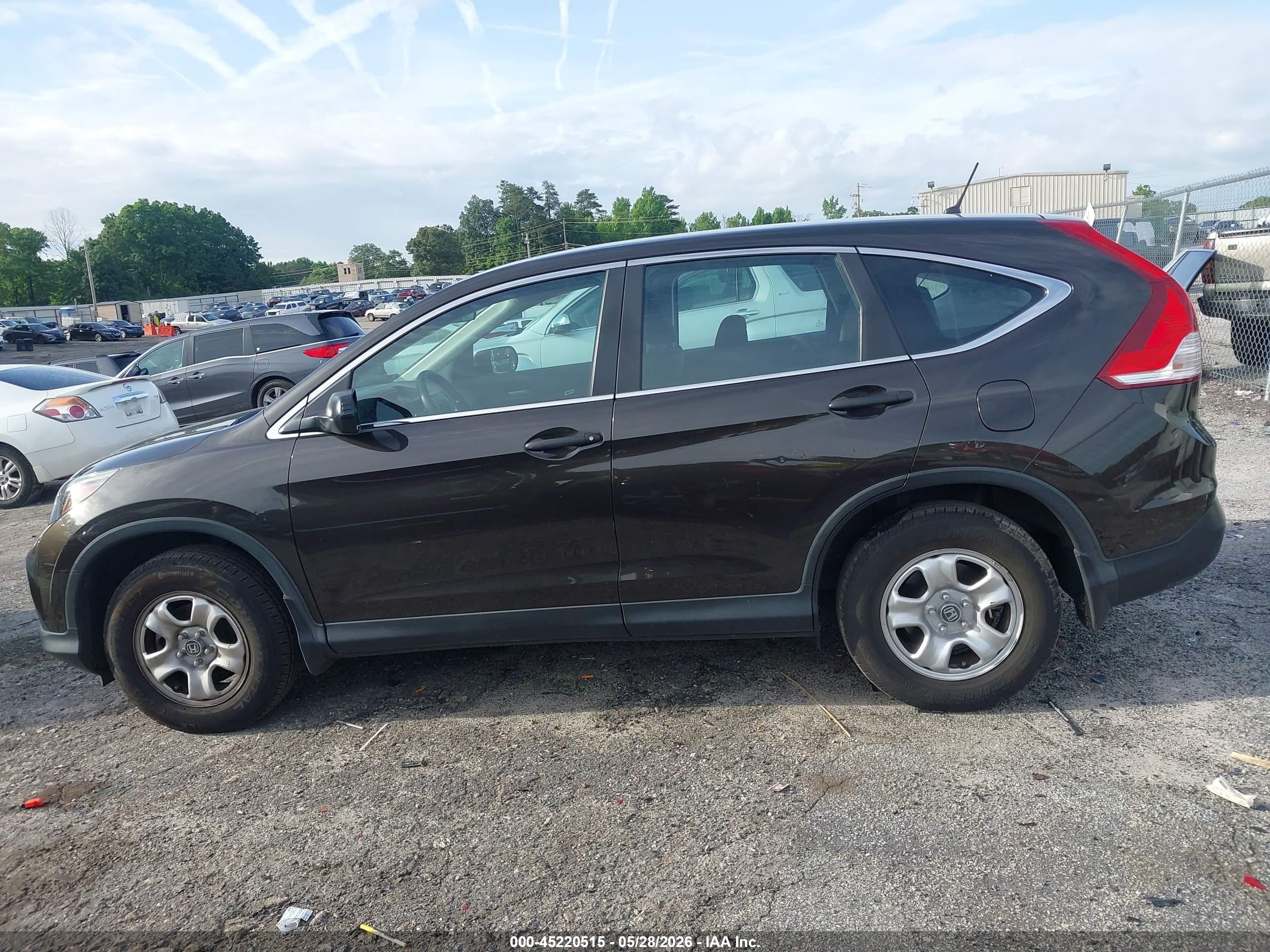 2013 Honda Cr-v Lx Brown vin: 5J6RM3H30DL044798