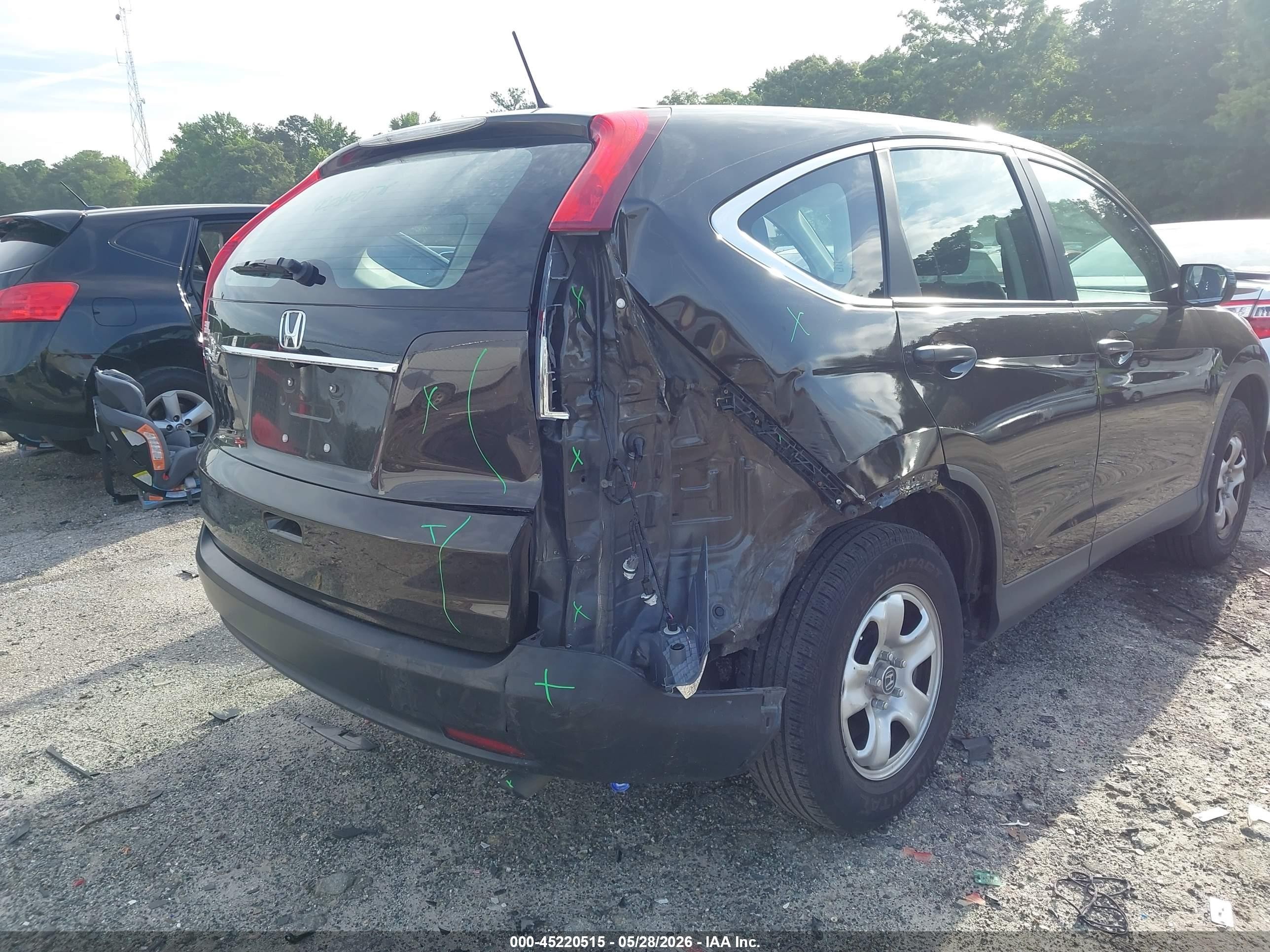2013 Honda Cr-v Lx Brown vin: 5J6RM3H30DL044798