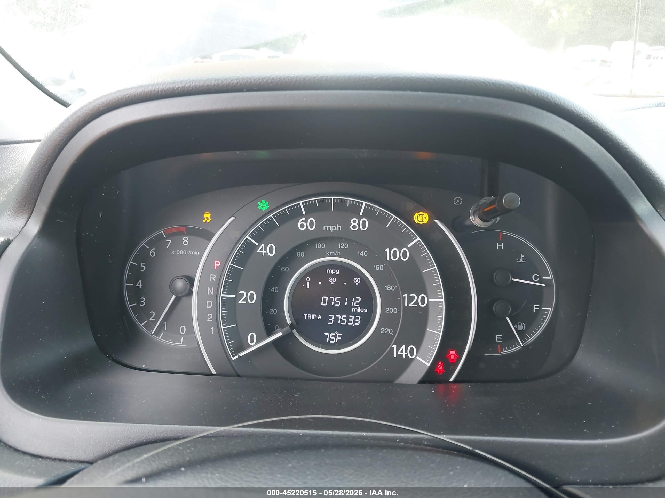 2013 Honda Cr-v Lx Brown vin: 5J6RM3H30DL044798