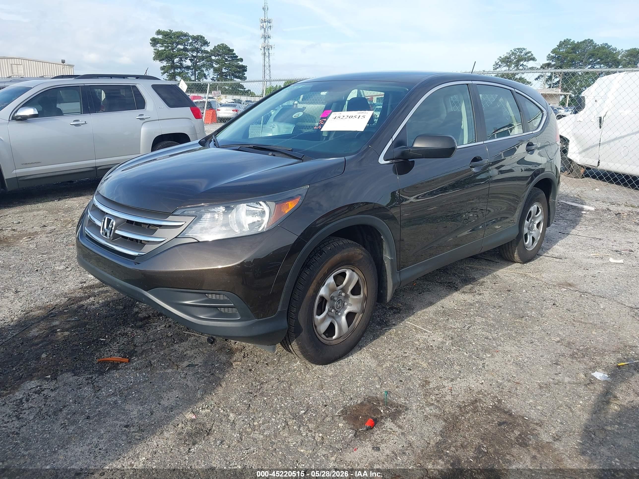 2013 Honda Cr-v Lx Brown vin: 5J6RM3H30DL044798