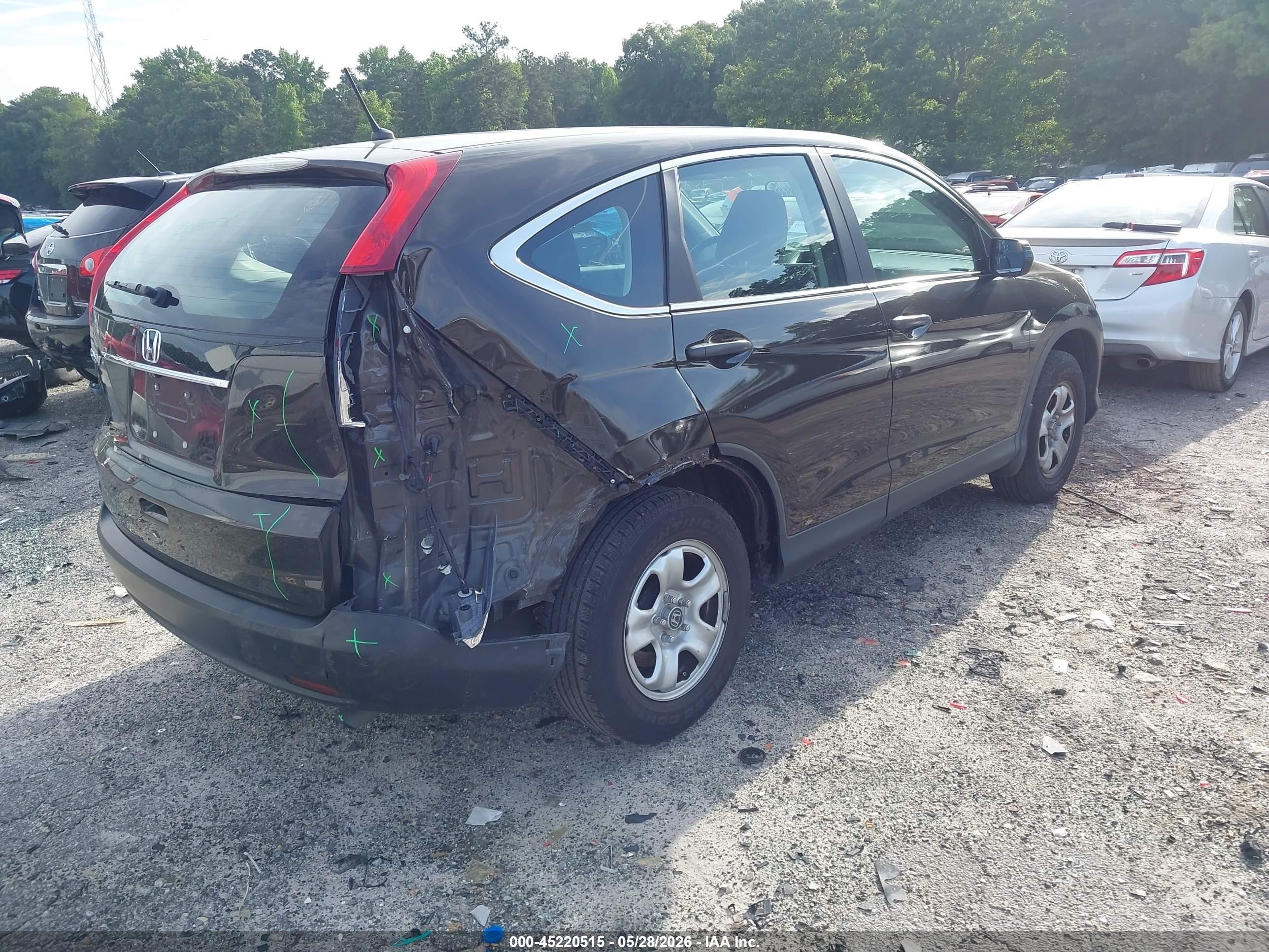 2013 Honda Cr-v Lx Brown vin: 5J6RM3H30DL044798