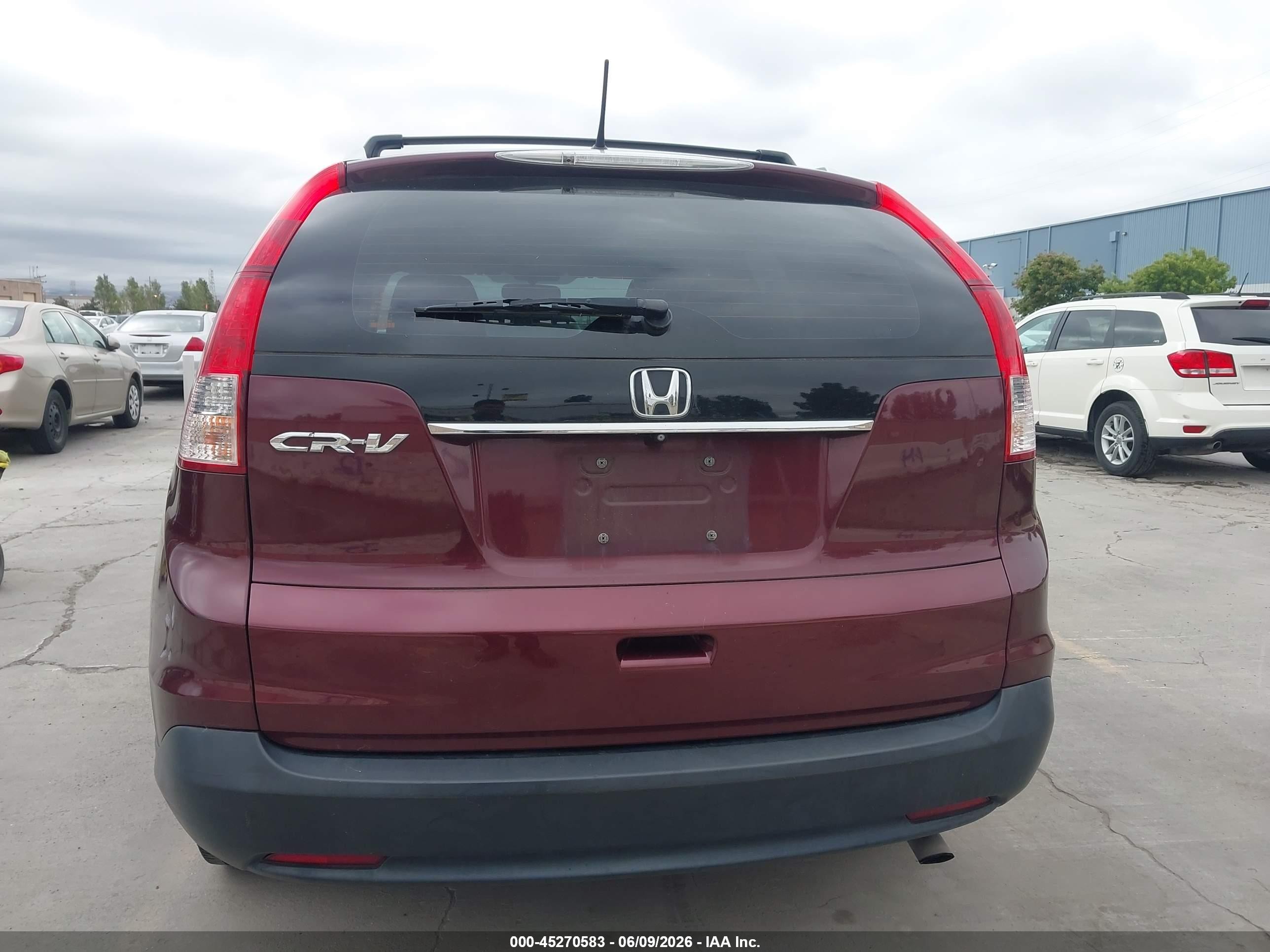 2014 Honda Cr-v Lx Maroon vin: 5J6RM3H30EL008529