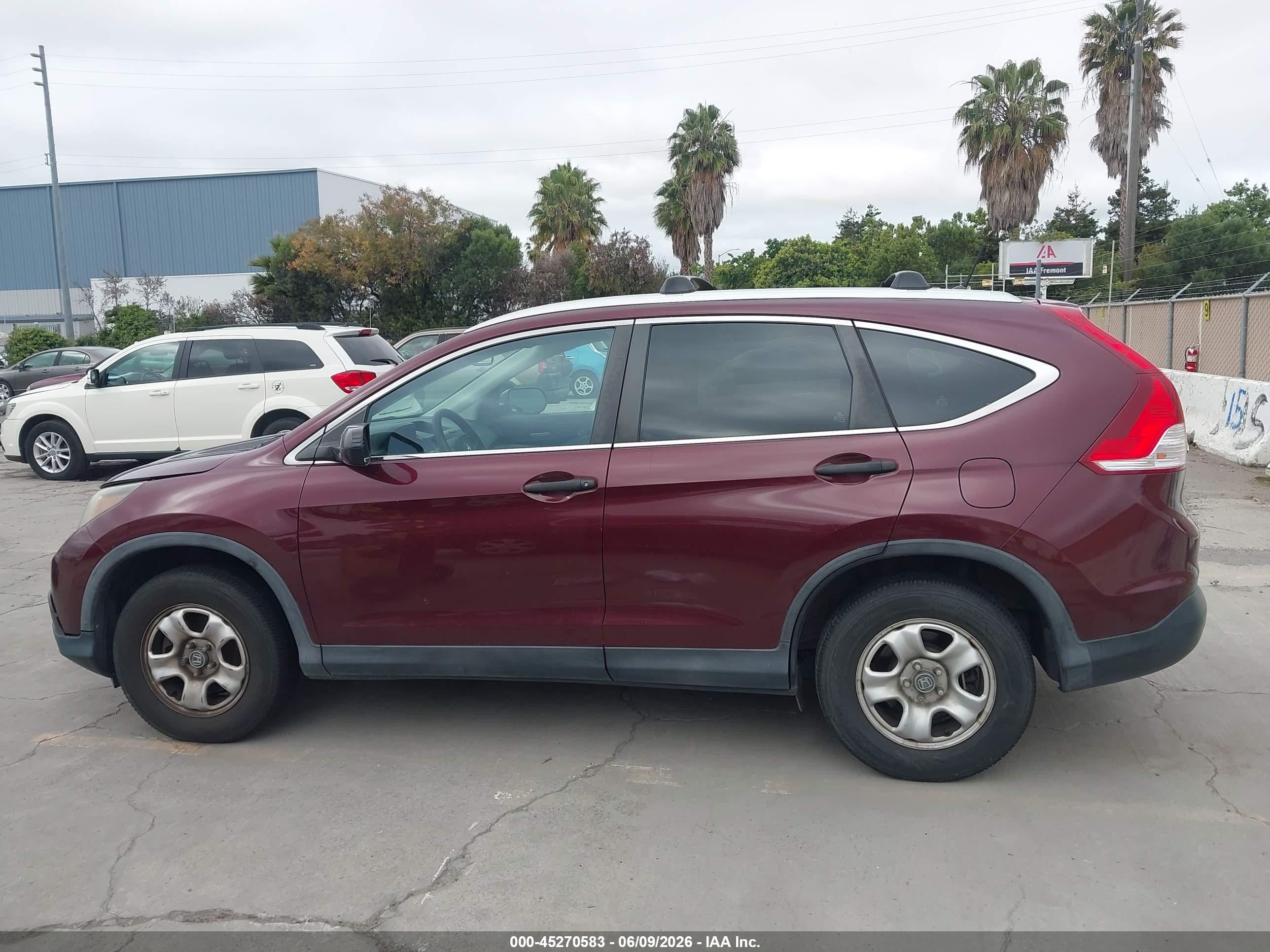 2014 Honda Cr-v Lx Maroon vin: 5J6RM3H30EL008529