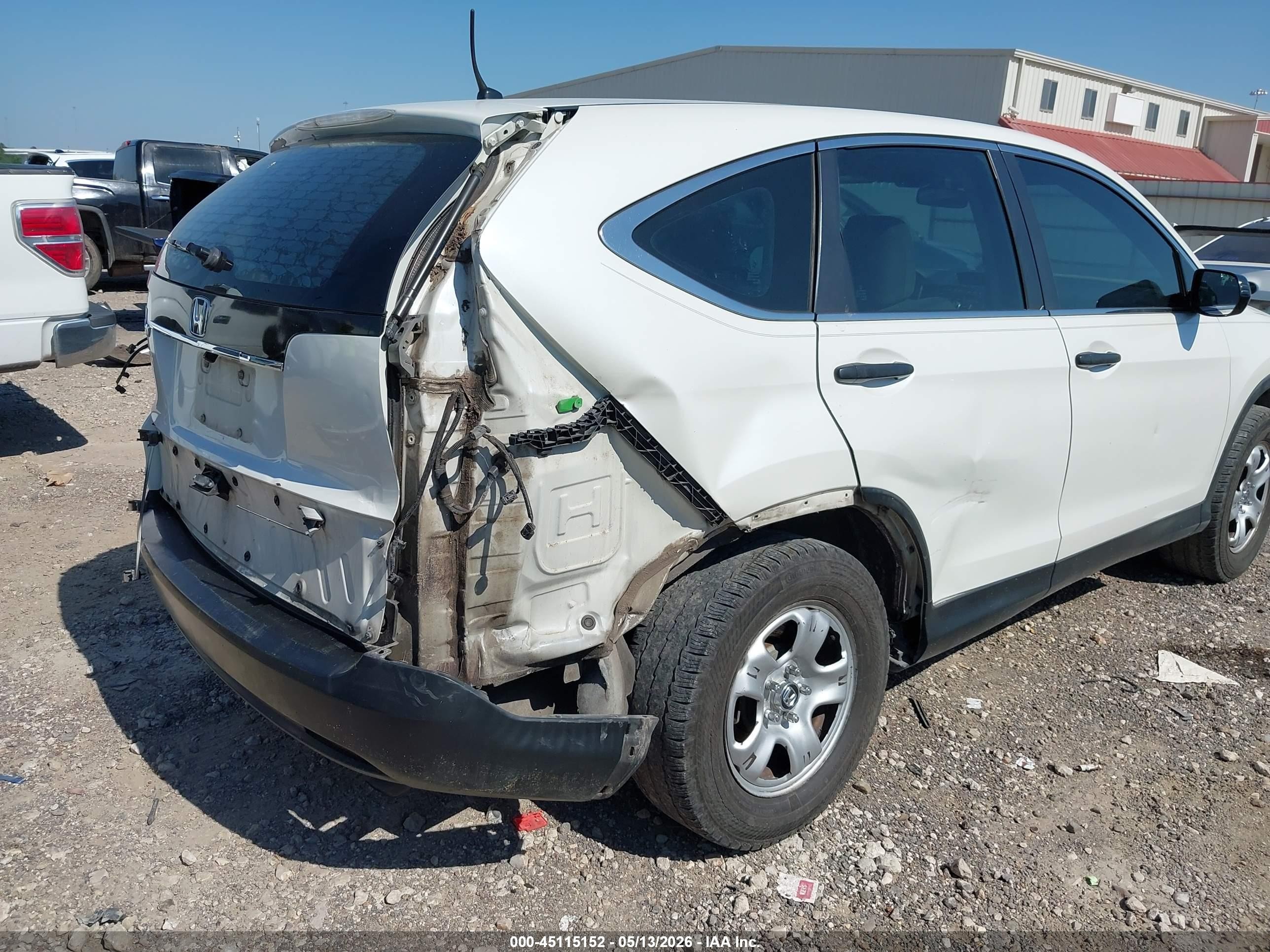 2014 Honda Cr-v Lx White vin: 5J6RM3H30EL039201