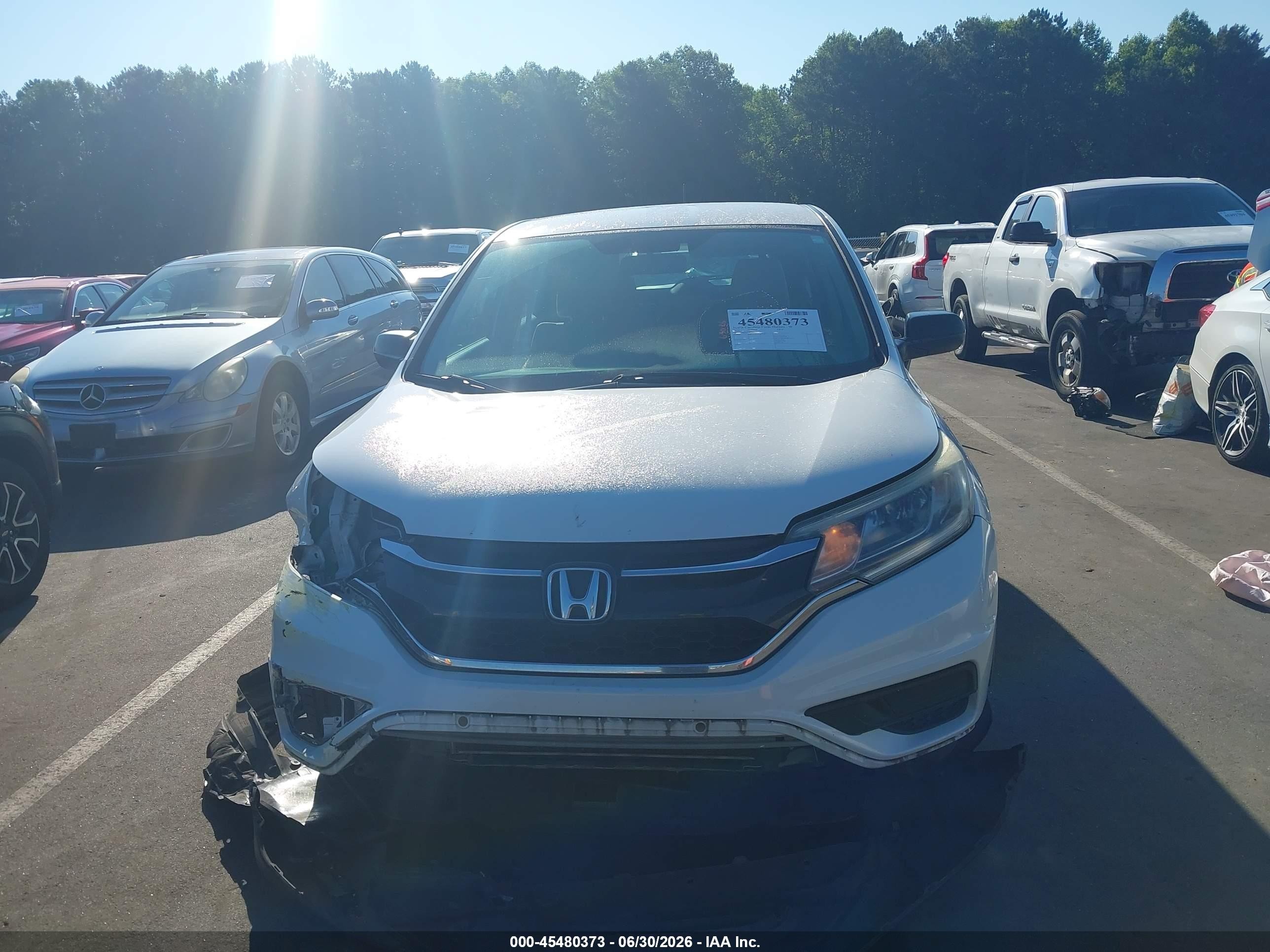 2015 Honda Cr-v Lx White vin: 5J6RM3H30FL027714