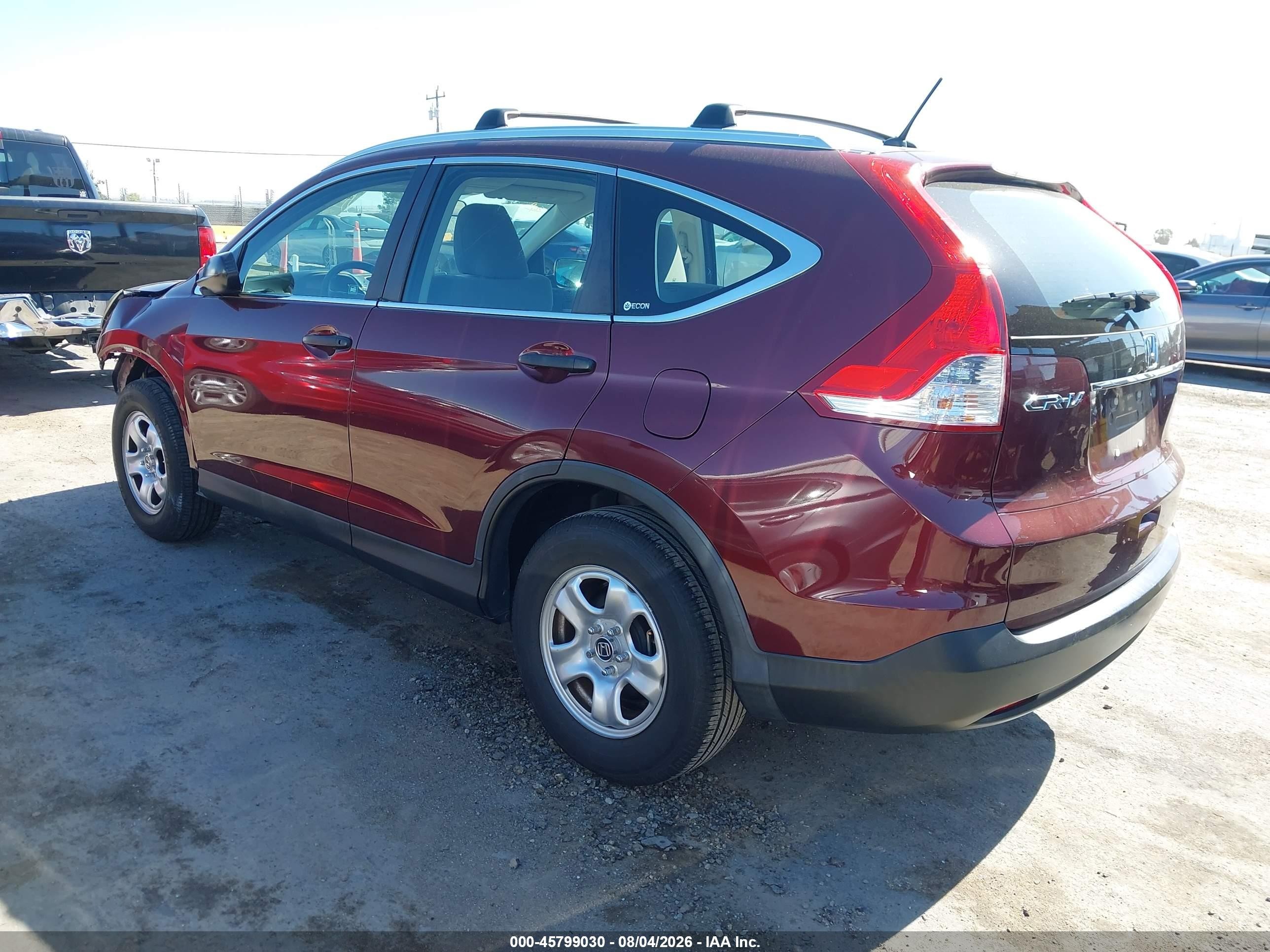 2012 Honda Cr-v Lx Бордовый vin: 5J6RM3H31CL033257