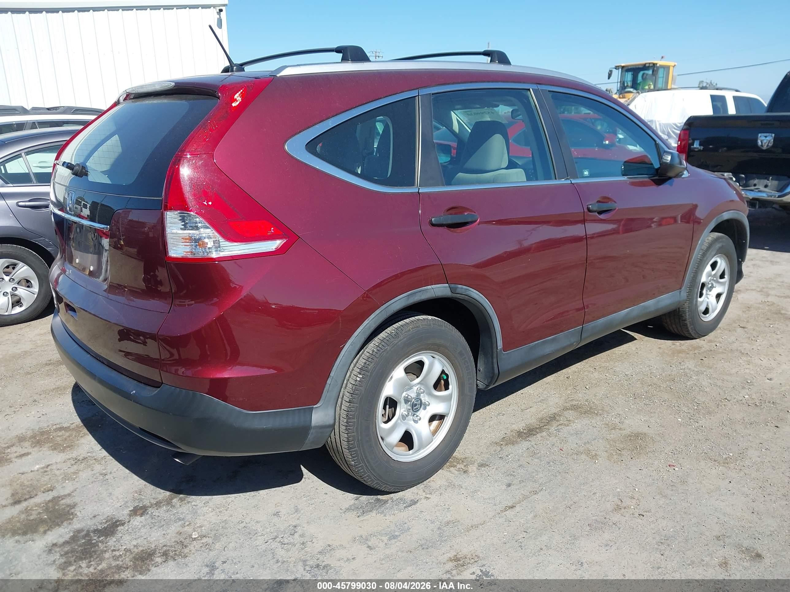 2012 Honda Cr-v Lx Бордовый vin: 5J6RM3H31CL033257