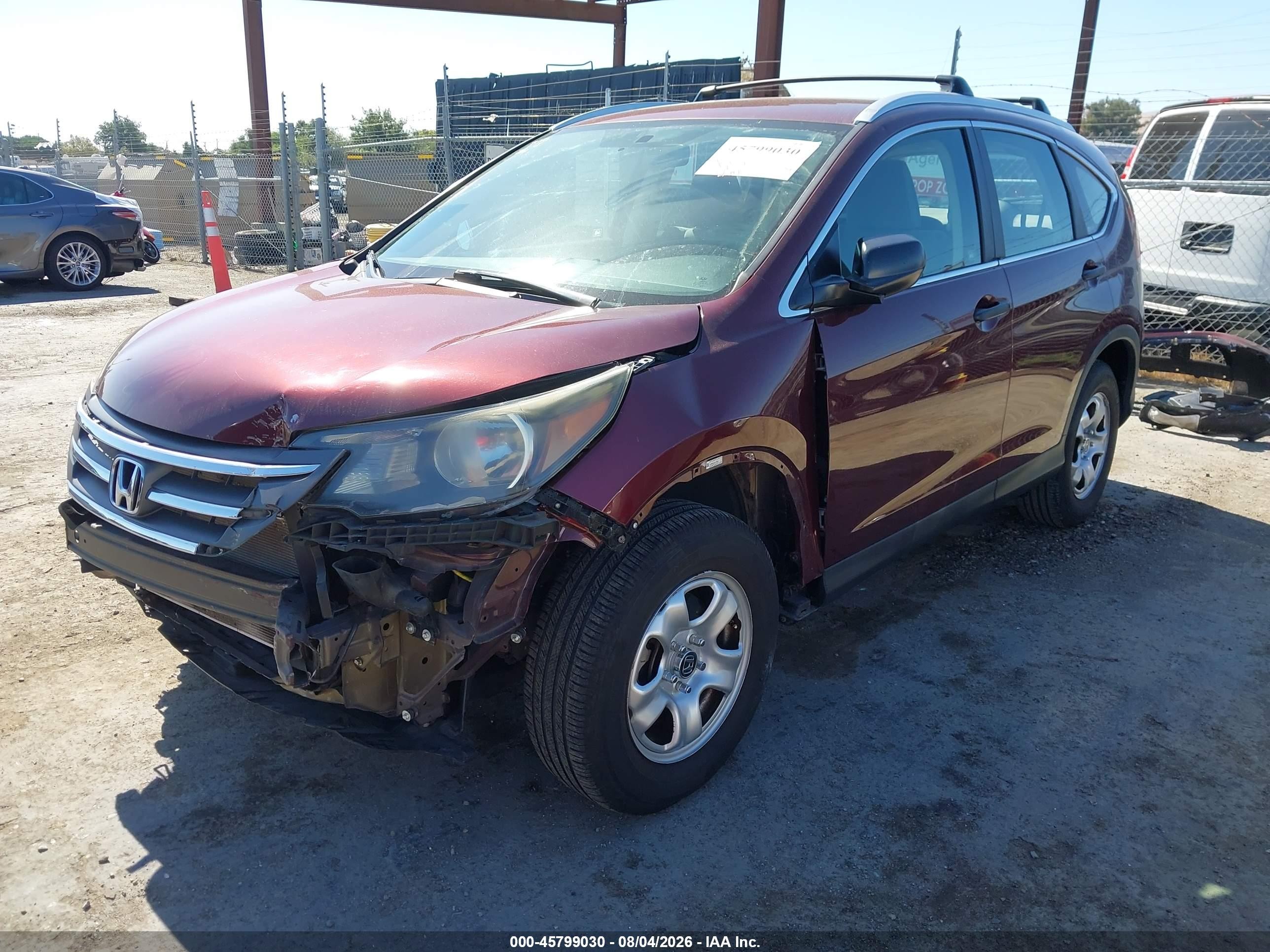 2012 Honda Cr-v Lx Бордовый vin: 5J6RM3H31CL033257