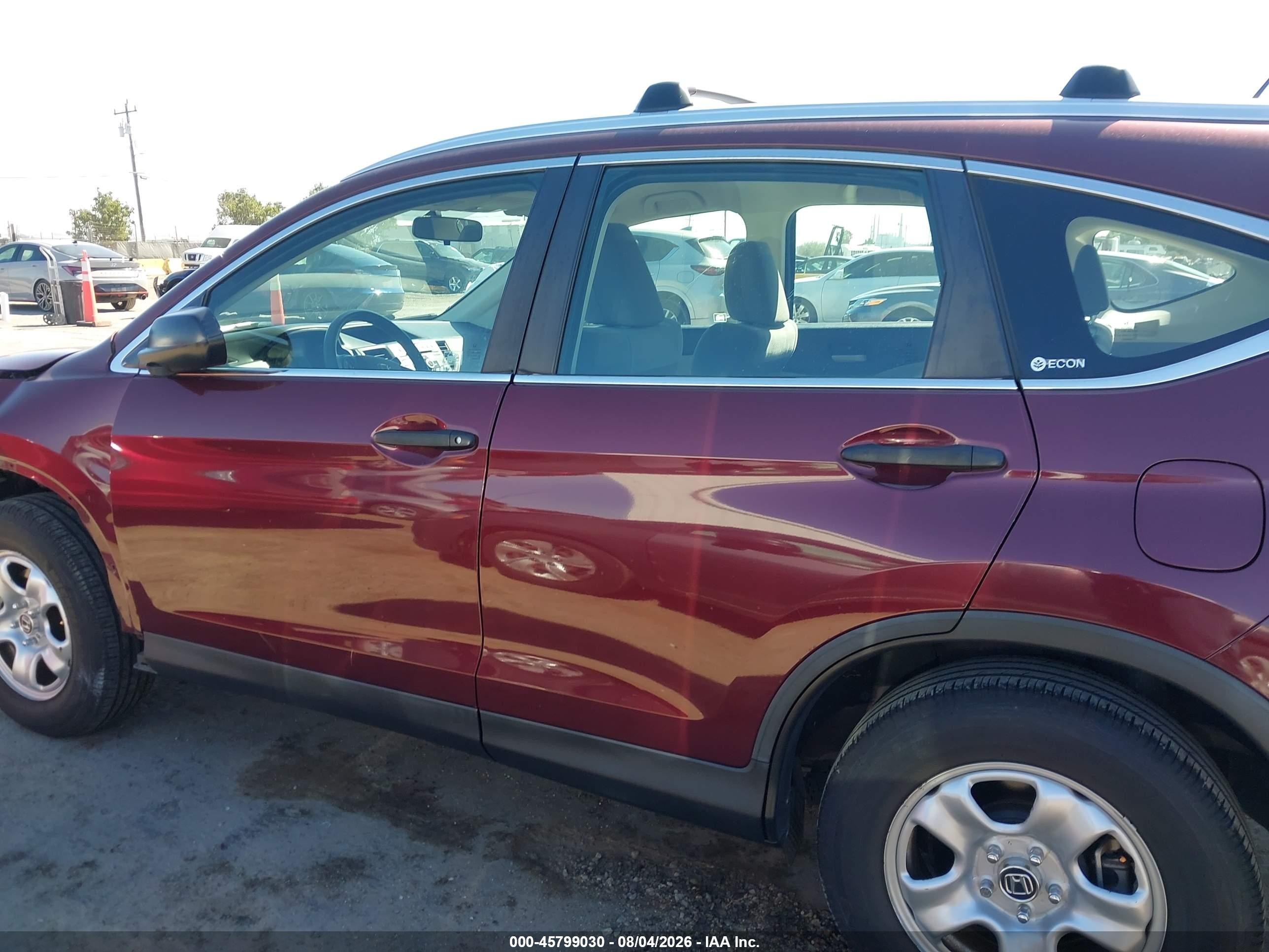 2012 Honda Cr-v Lx Бордовый vin: 5J6RM3H31CL033257