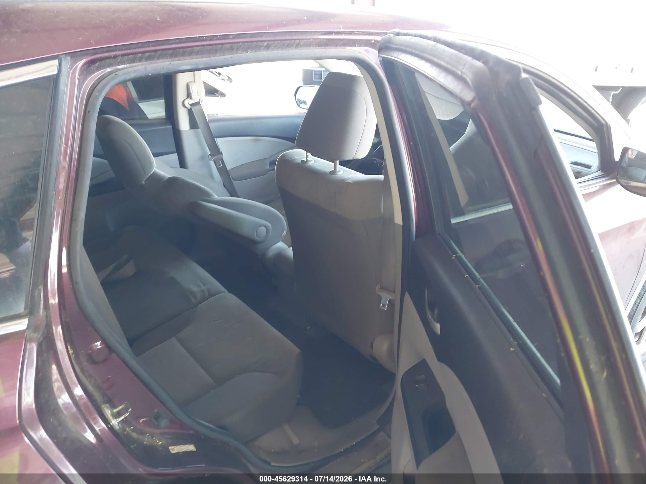 2012 Honda Cr-v Lx Бордовый vin: 5J6RM3H31CL045134