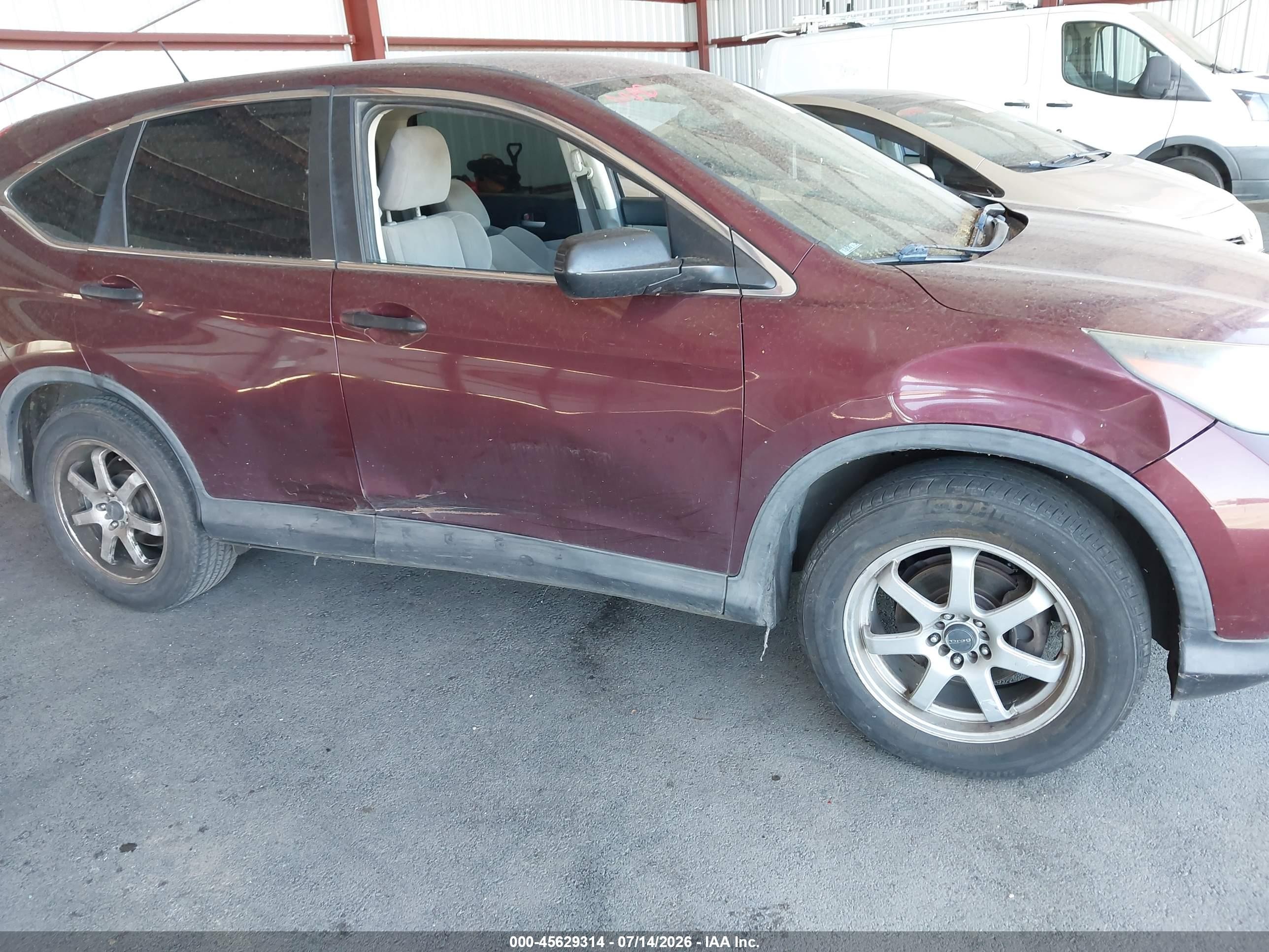 2012 Honda Cr-v Lx Бордовый vin: 5J6RM3H31CL045134