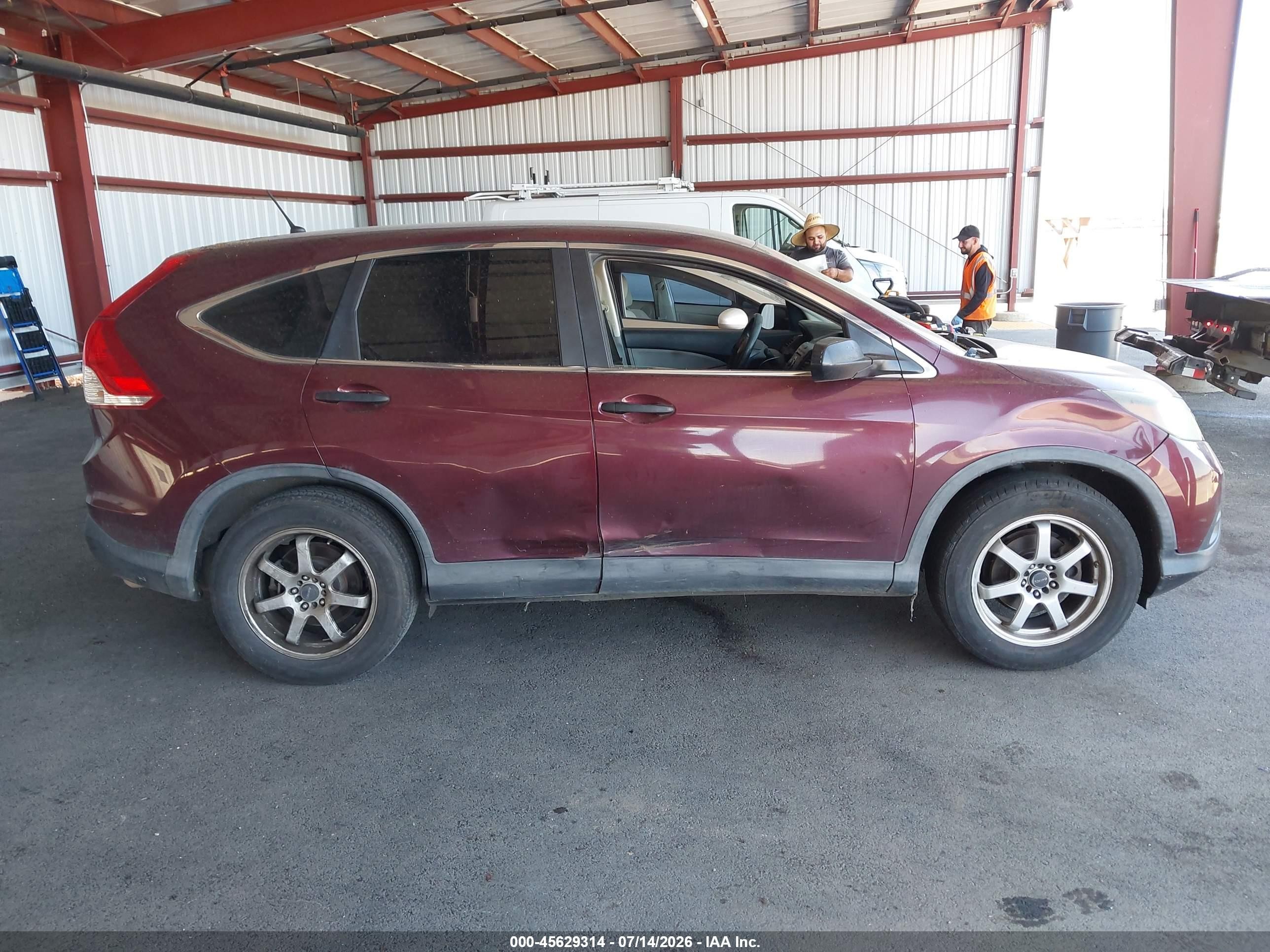 2012 Honda Cr-v Lx Бордовый vin: 5J6RM3H31CL045134