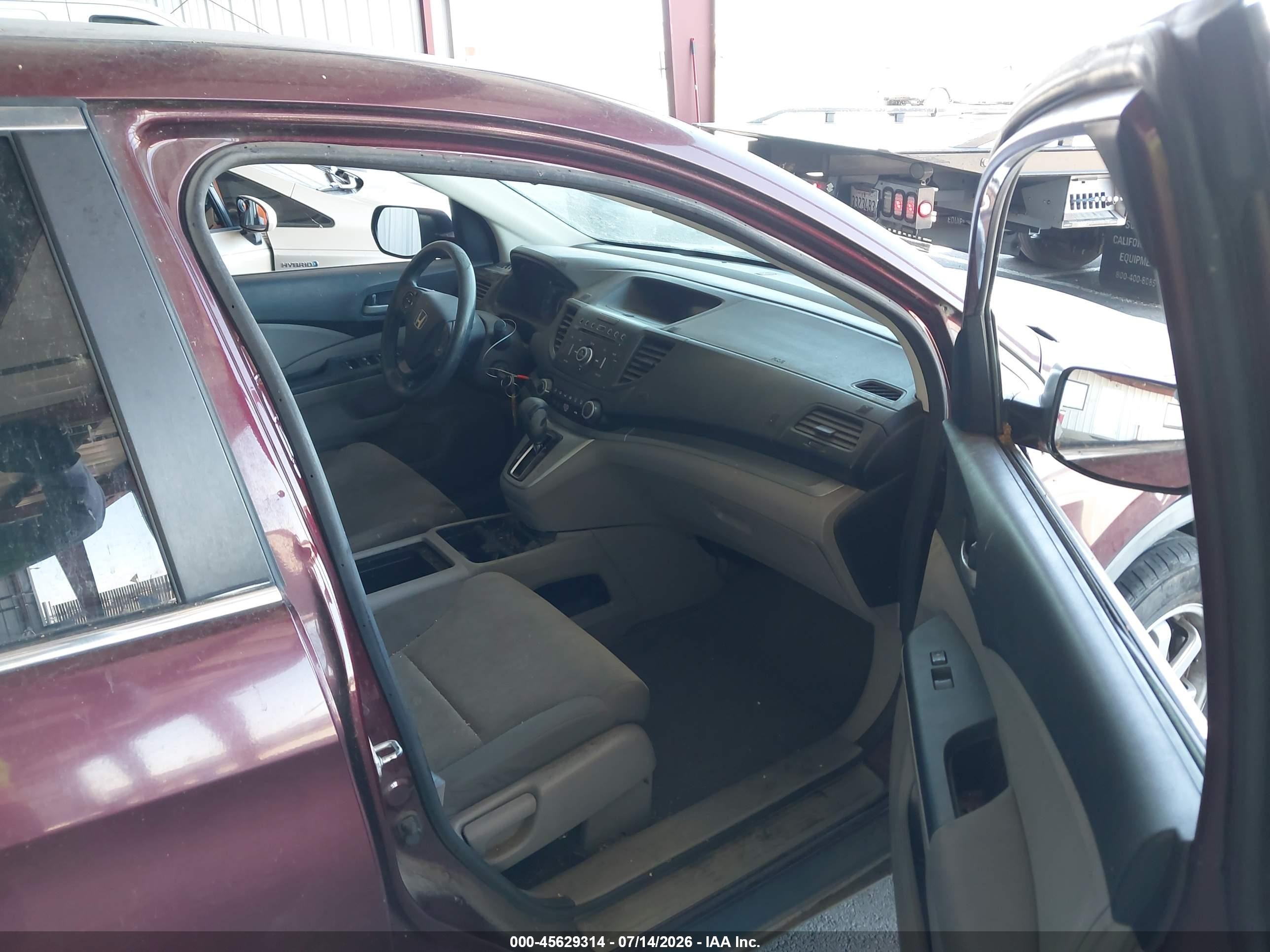 2012 Honda Cr-v Lx Бордовый vin: 5J6RM3H31CL045134