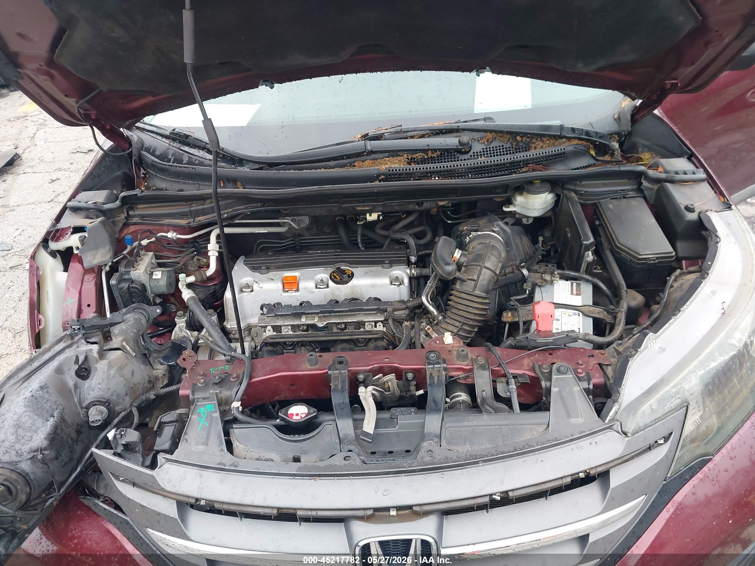 2013 Honda Cr-v Lx Maroon vin: 5J6RM3H31DL012197
