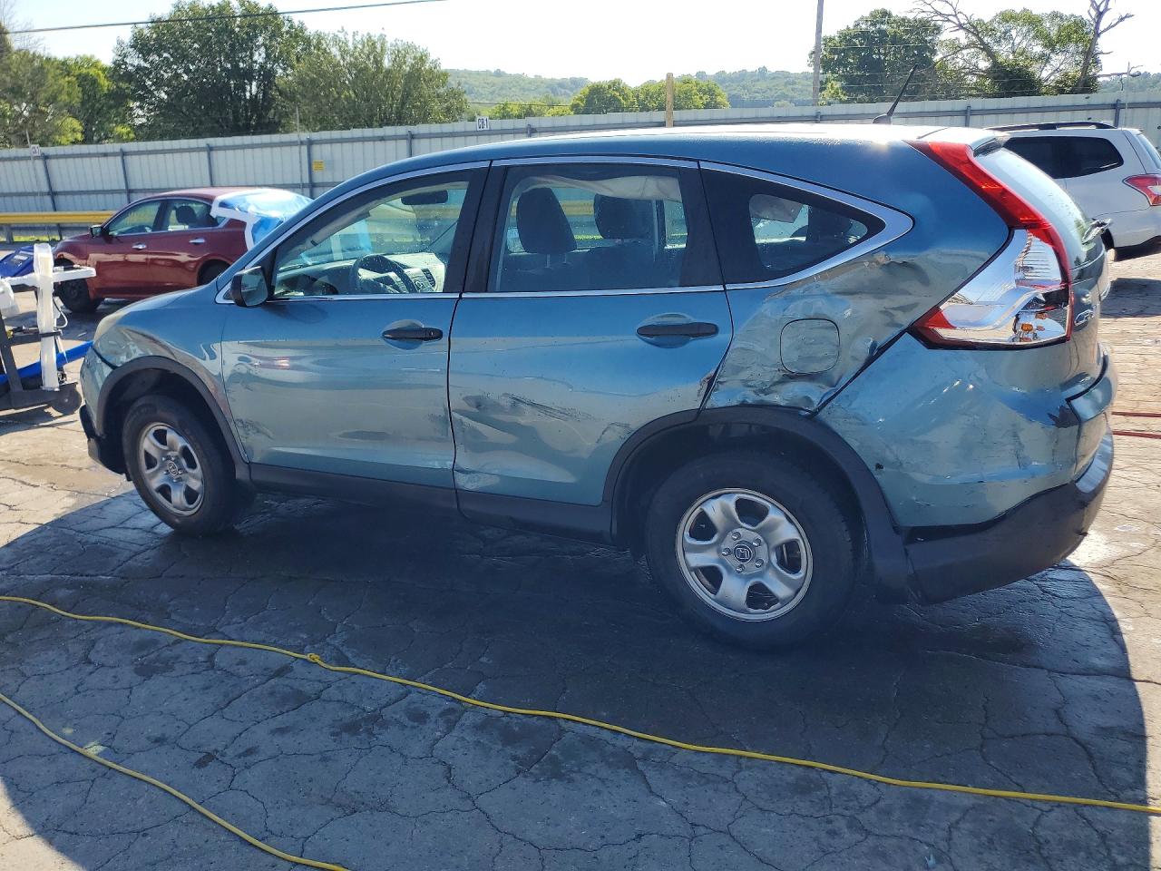 2013 Honda Cr-v Lx Blue vin: 5J6RM3H31DL039593