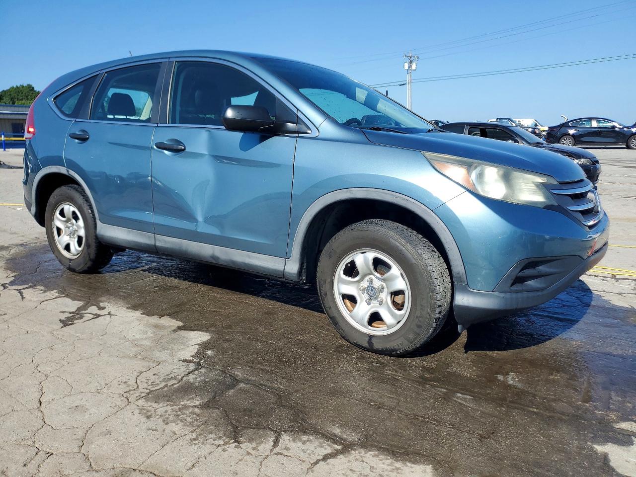 2013 Honda Cr-v Lx Blue vin: 5J6RM3H31DL039593